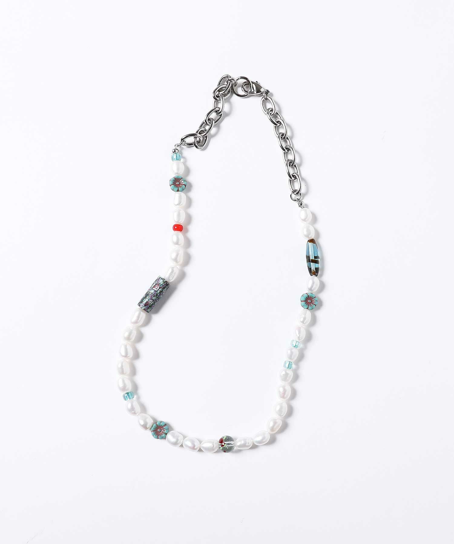 opening act リアルランダムパール＆ブラスチェーン1連ネックレス MADE IN JAPAN】リアルランダムパール＆ブラスチェーン1連ネックレス
