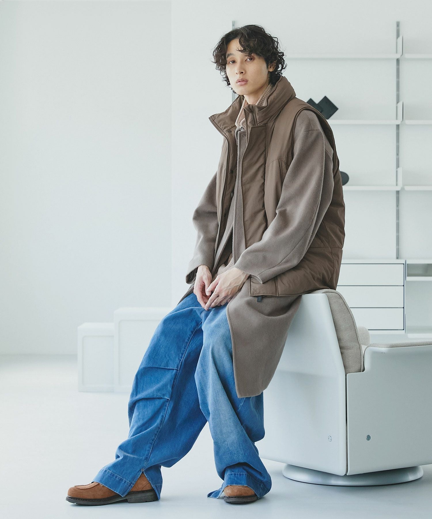 【未使用】WILD THINGS MARSHMALLOW VEST ブラウン WILD THINGS（ワイルドシングス） ダウンベスト ベスト 「WILDTHINGS