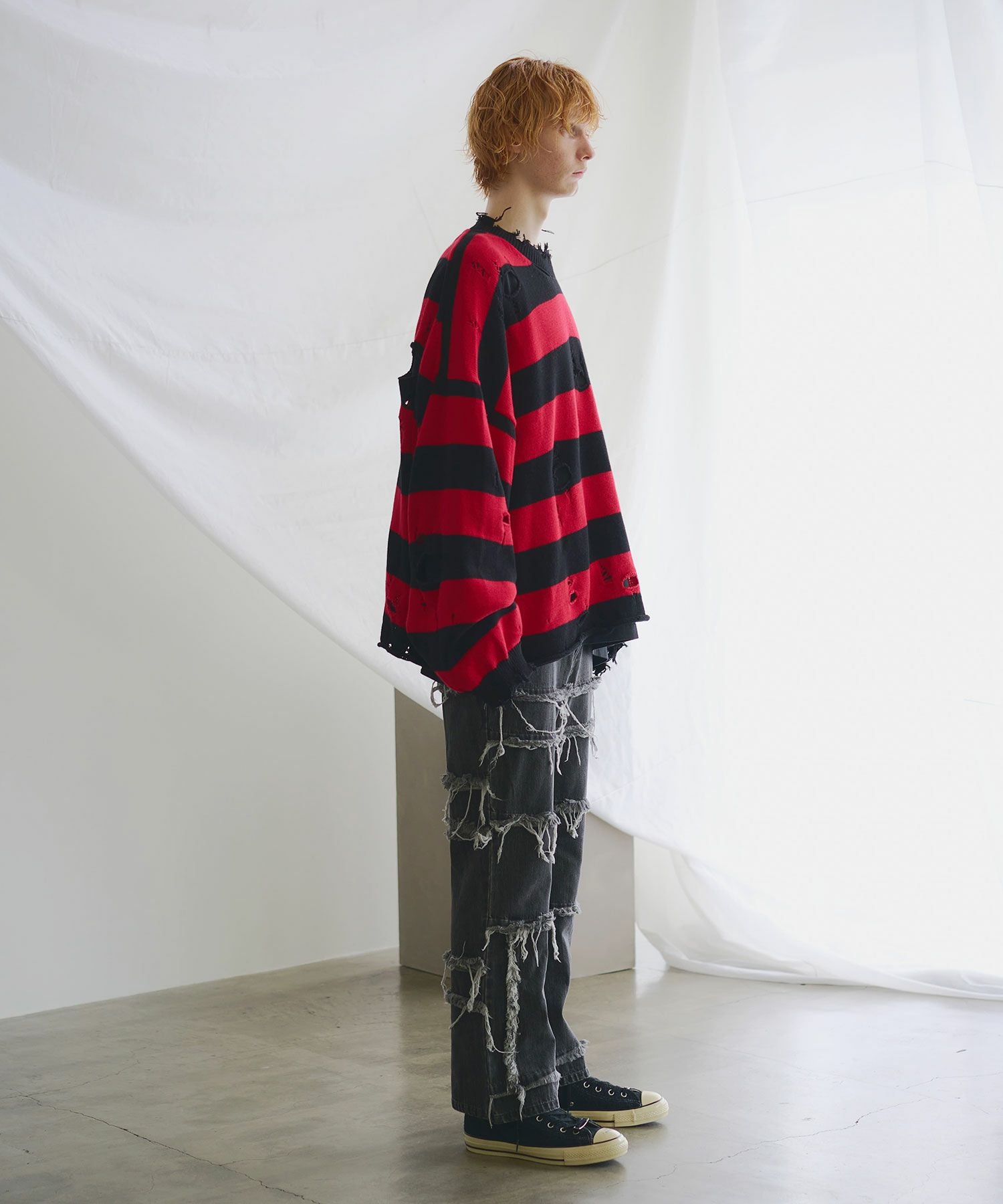 ESCP VINTAGE ] HARD DAMEGE BIG KNIT | OPENING ACT