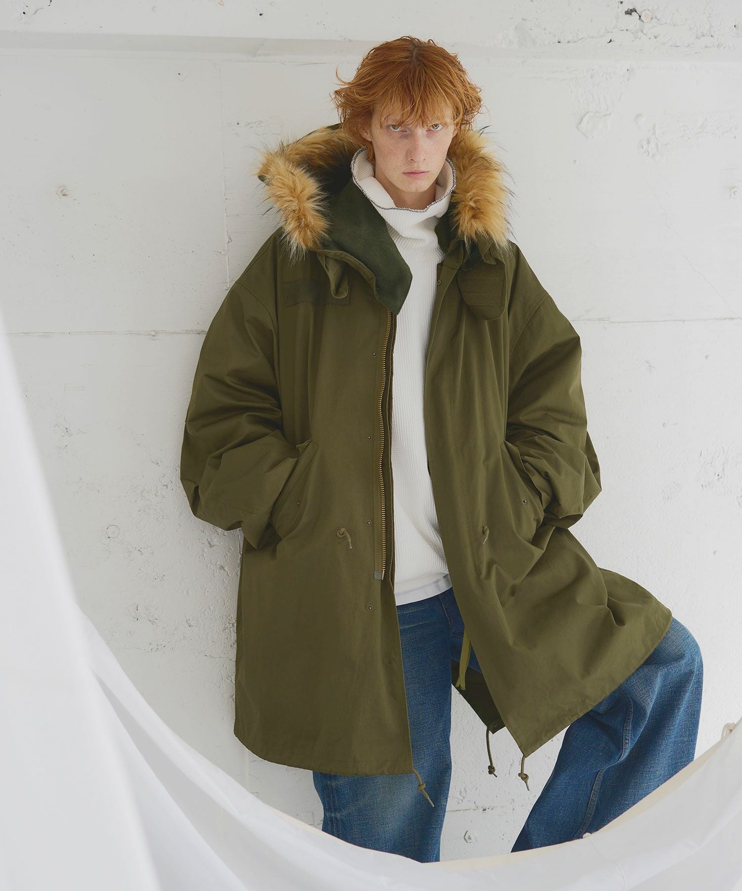 OPENING ACT M65インナージャケット付きミリタリーハーフモッズコート ESCP VINTAGE] 【SET】M65 MODS BIG COAT＆ QUILTED BIG JACKET