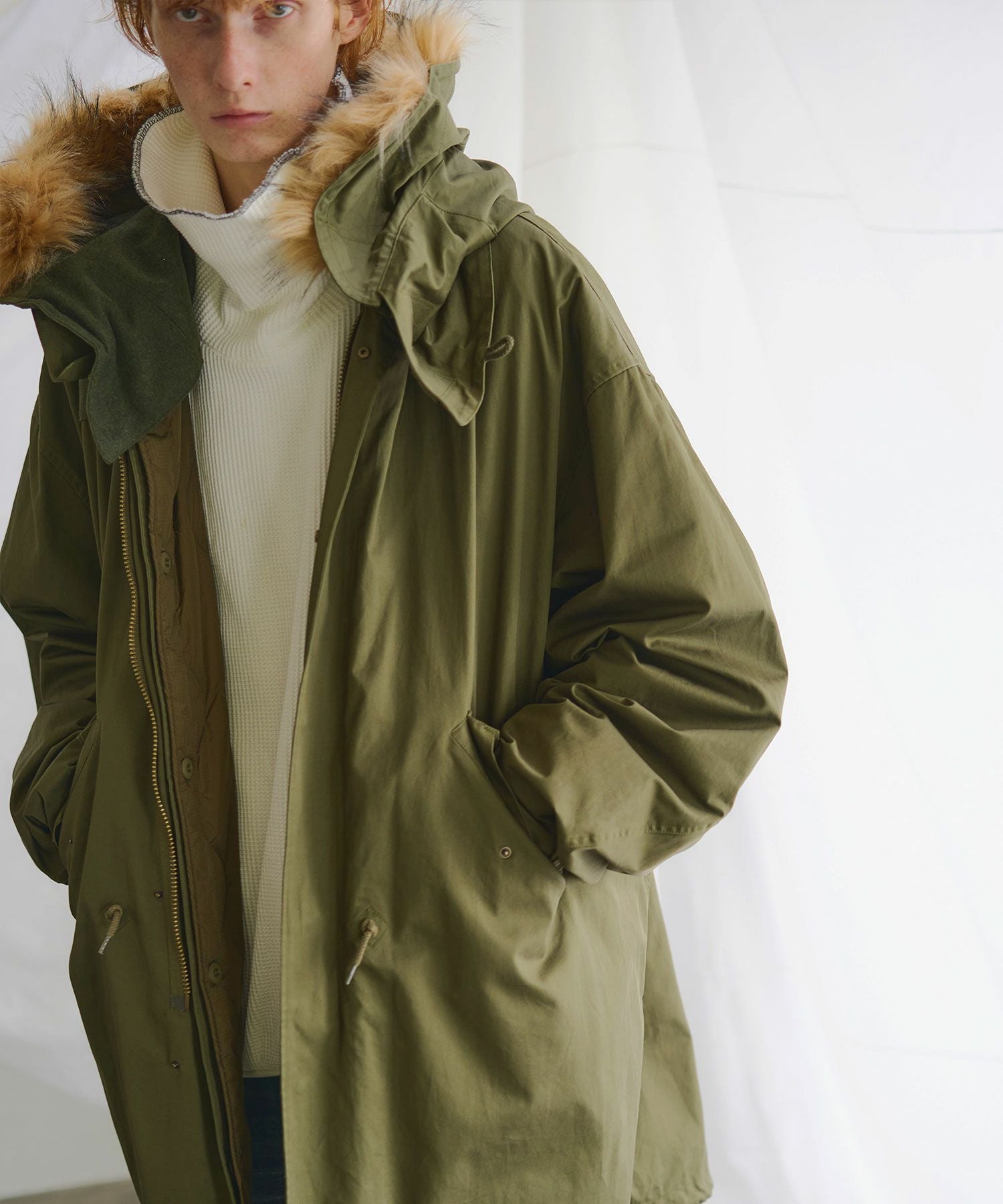 OPENING ACT M65インナージャケット付きミリタリーハーフモッズコート ESCP VINTAGE] 【SET】M65 MODS BIG COAT＆ QUILTED BIG JACKET