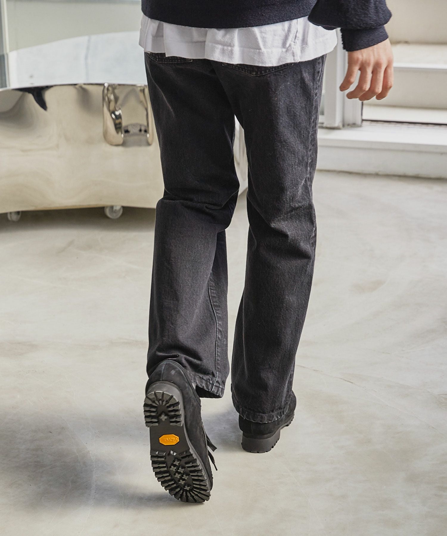 OPENING ACT Vibramソールヌバックリアルレザーモカシンシューズ Vibram × OPENING ACT] Vibramソールヌバックリアルレザーモカシン
