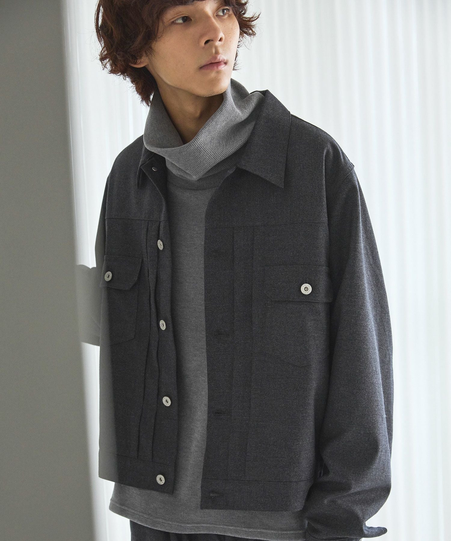 【VICTIM】TRUCKER JACKET(GLAY)/24AW タグあり VICTIM]TRUCKER JACKET | OPENING ACT