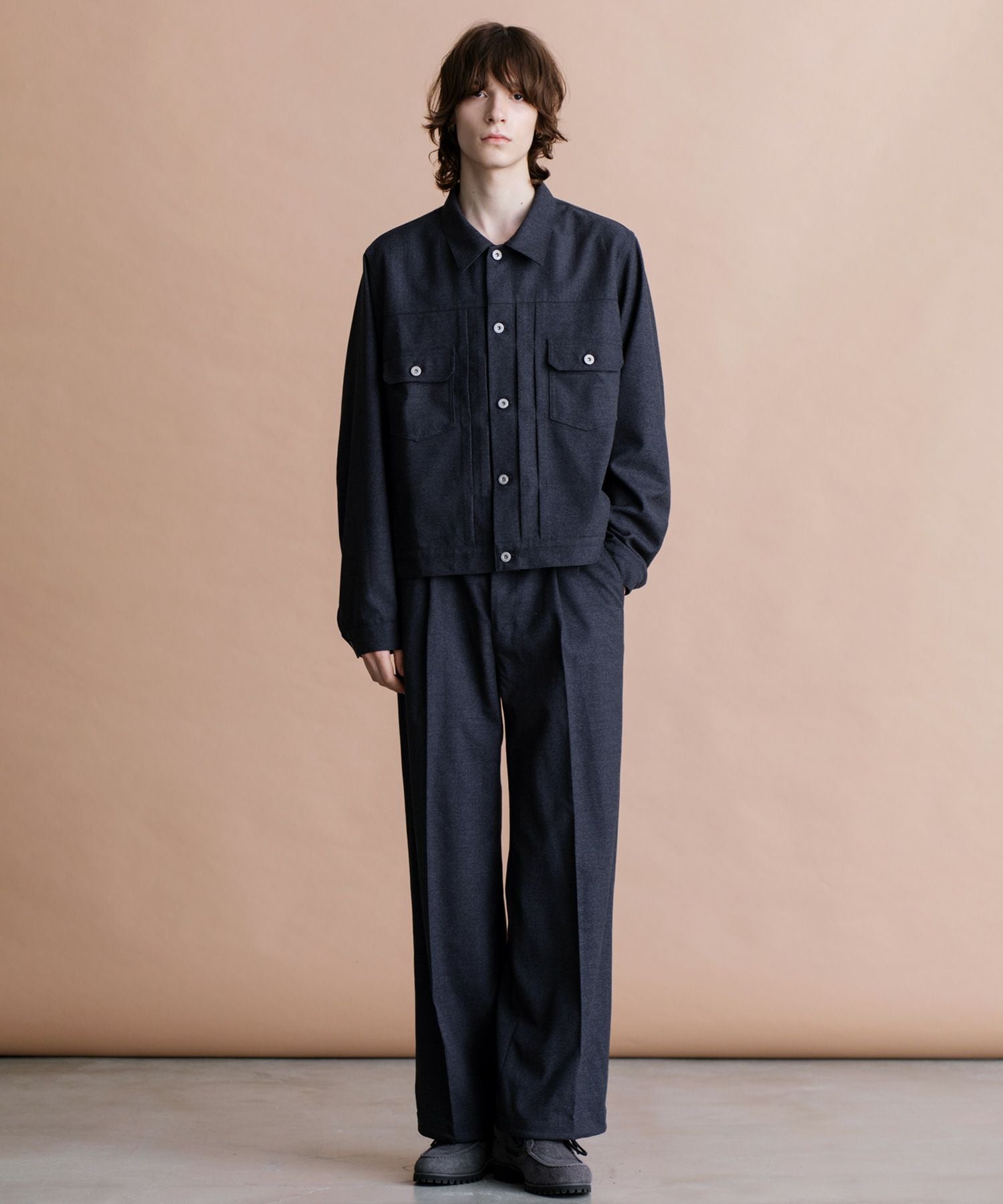 【VICTIM】TRUCKER JACKET(GLAY)/24AW タグあり VICTIM]TRUCKER JACKET | OPENING ACT