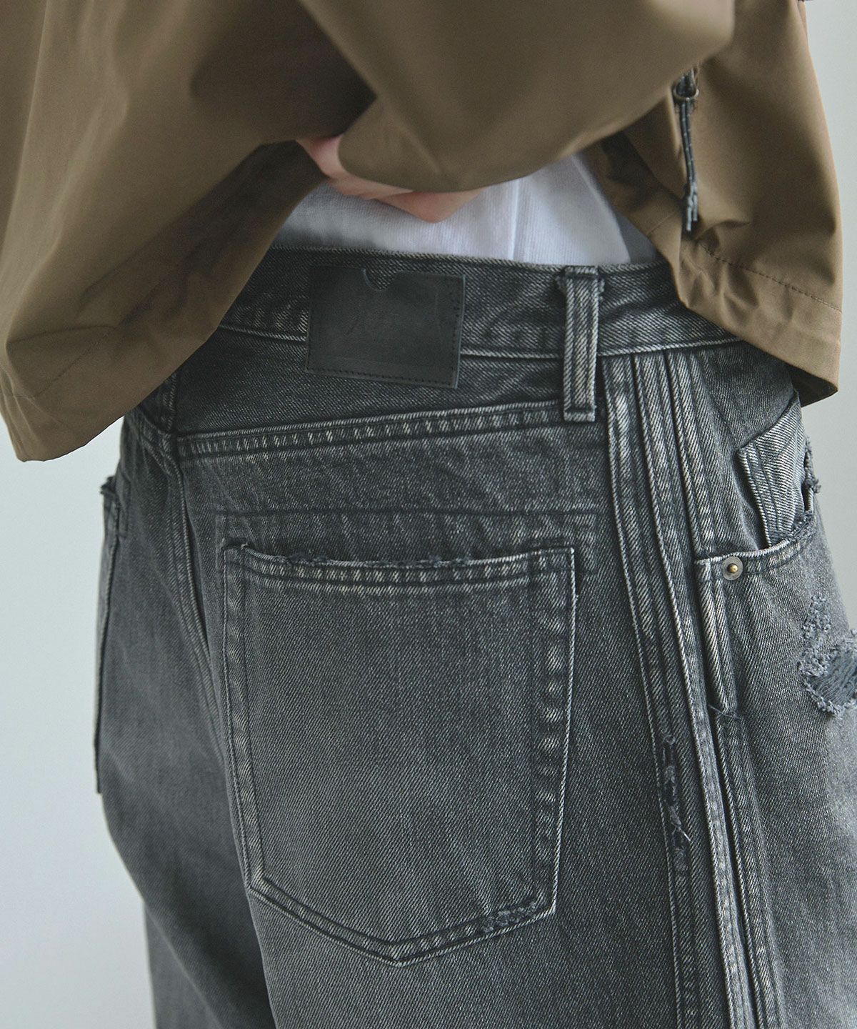 ROTOL×OPENING ACT] Exclusive-TRIPLE SEAMS 6P DENIM BLACKUSED