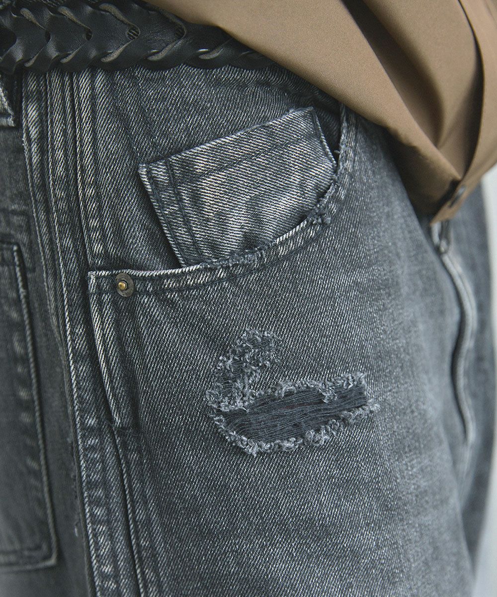 ROTOL×OPENING ACT] Exclusive-TRIPLE SEAMS 6P DENIM BLACKUSED