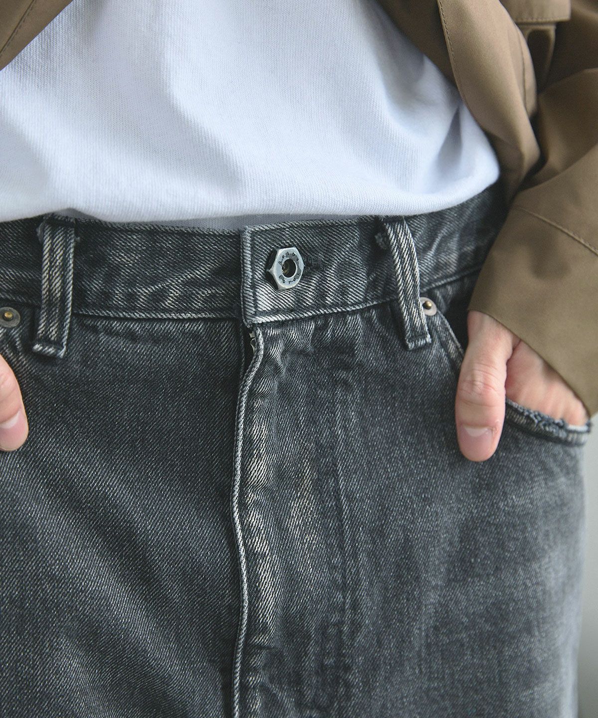 ROTOL×OPENING ACT] Exclusive-TRIPLE SEAMS 6P DENIM BLACKUSED