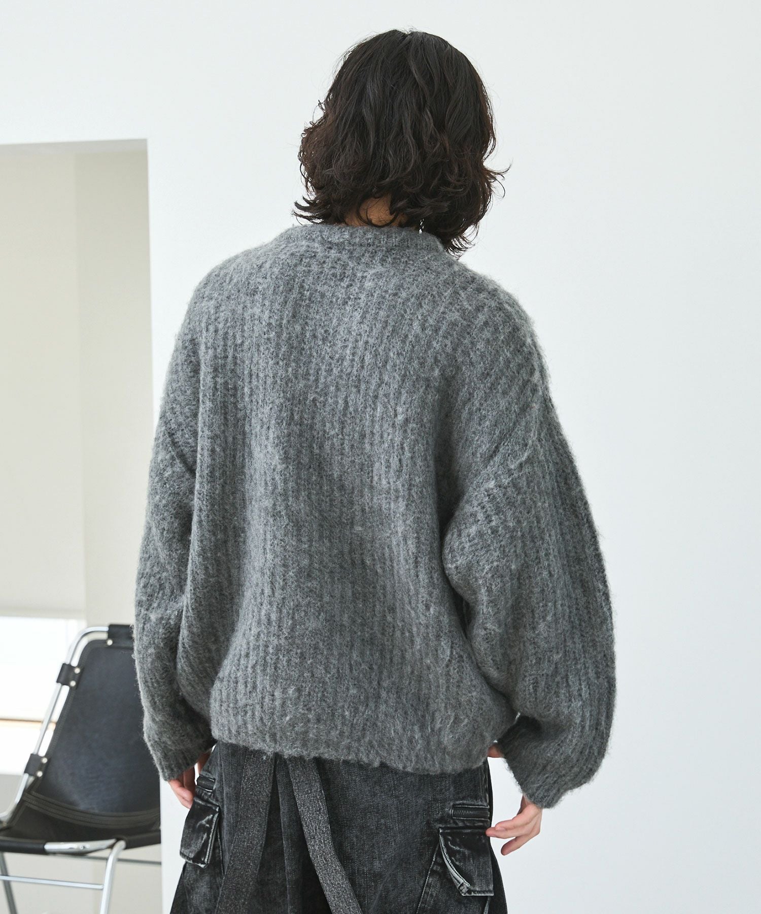 OPENING ACT] モヘアミックスショートレングスクルーネックニット