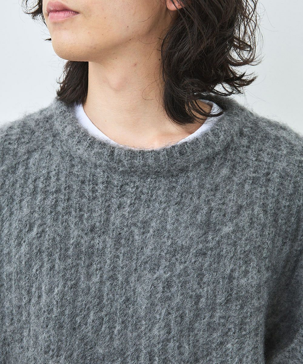 OPENING ACT] モヘアミックスショートレングスクルーネックニット