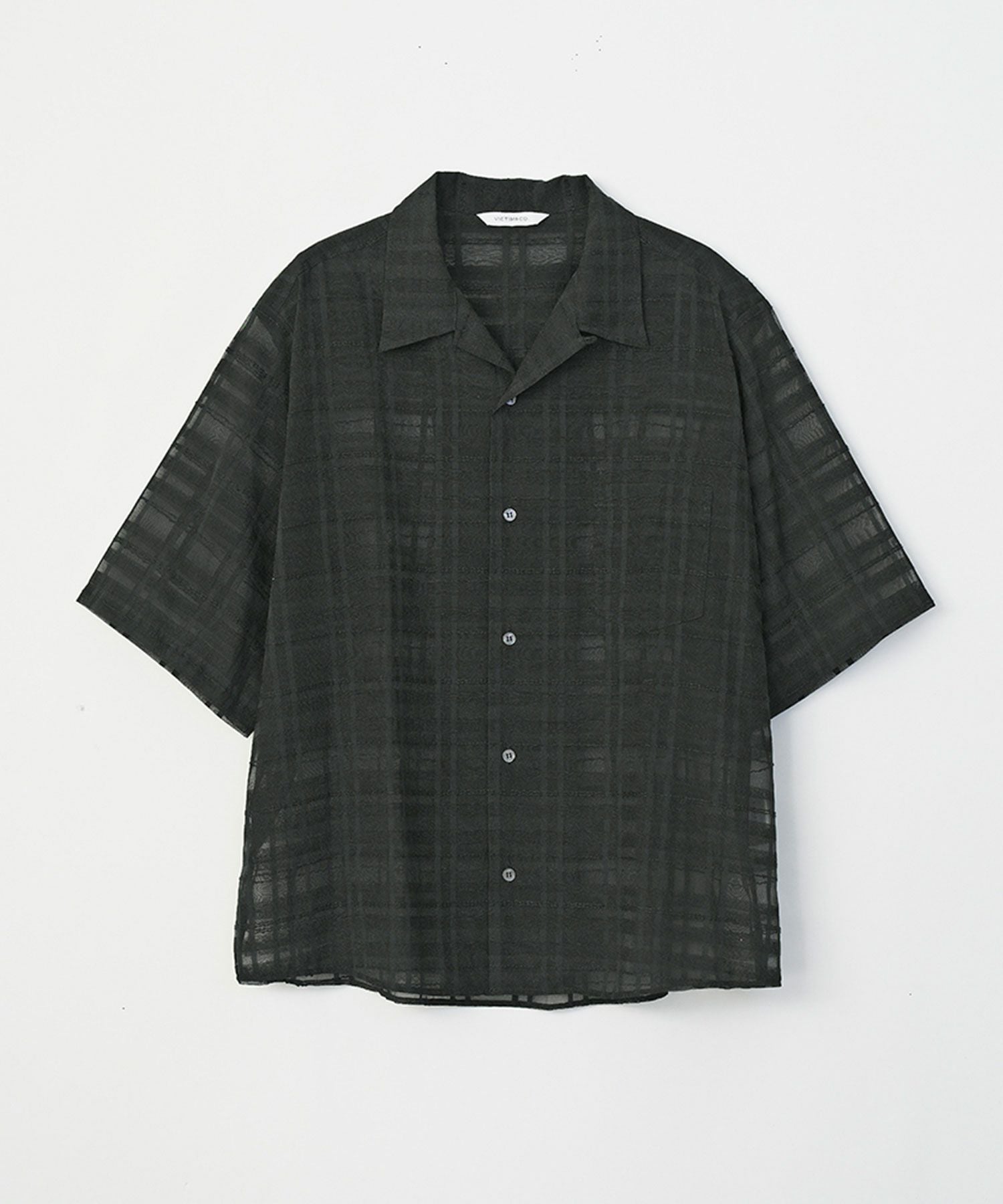 VICTIM]OPEN COLLAR CHECK SHIRT | OPENING ACT