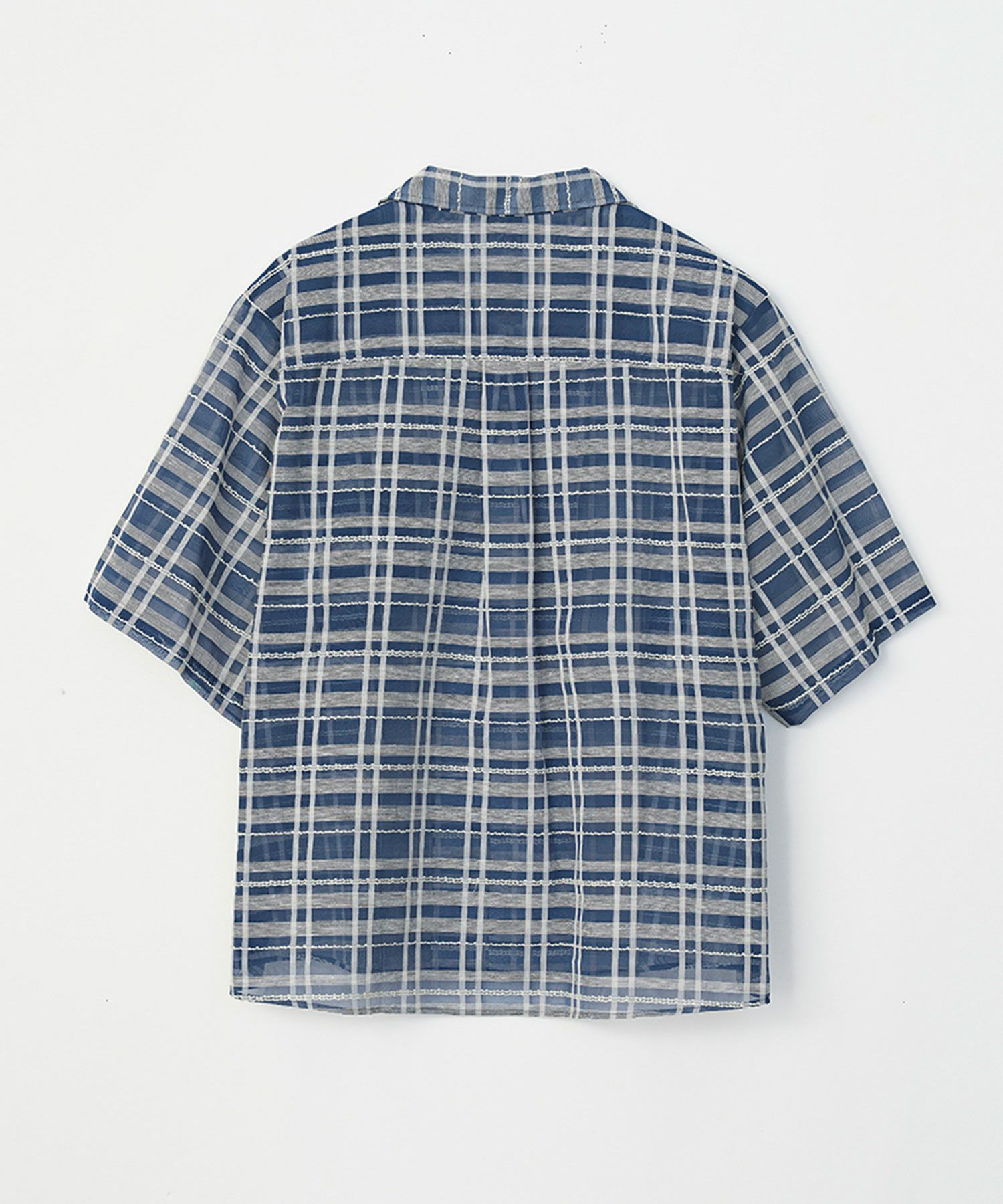 VICTIM]OPEN COLLAR CHECK SHIRT | OPENING ACT