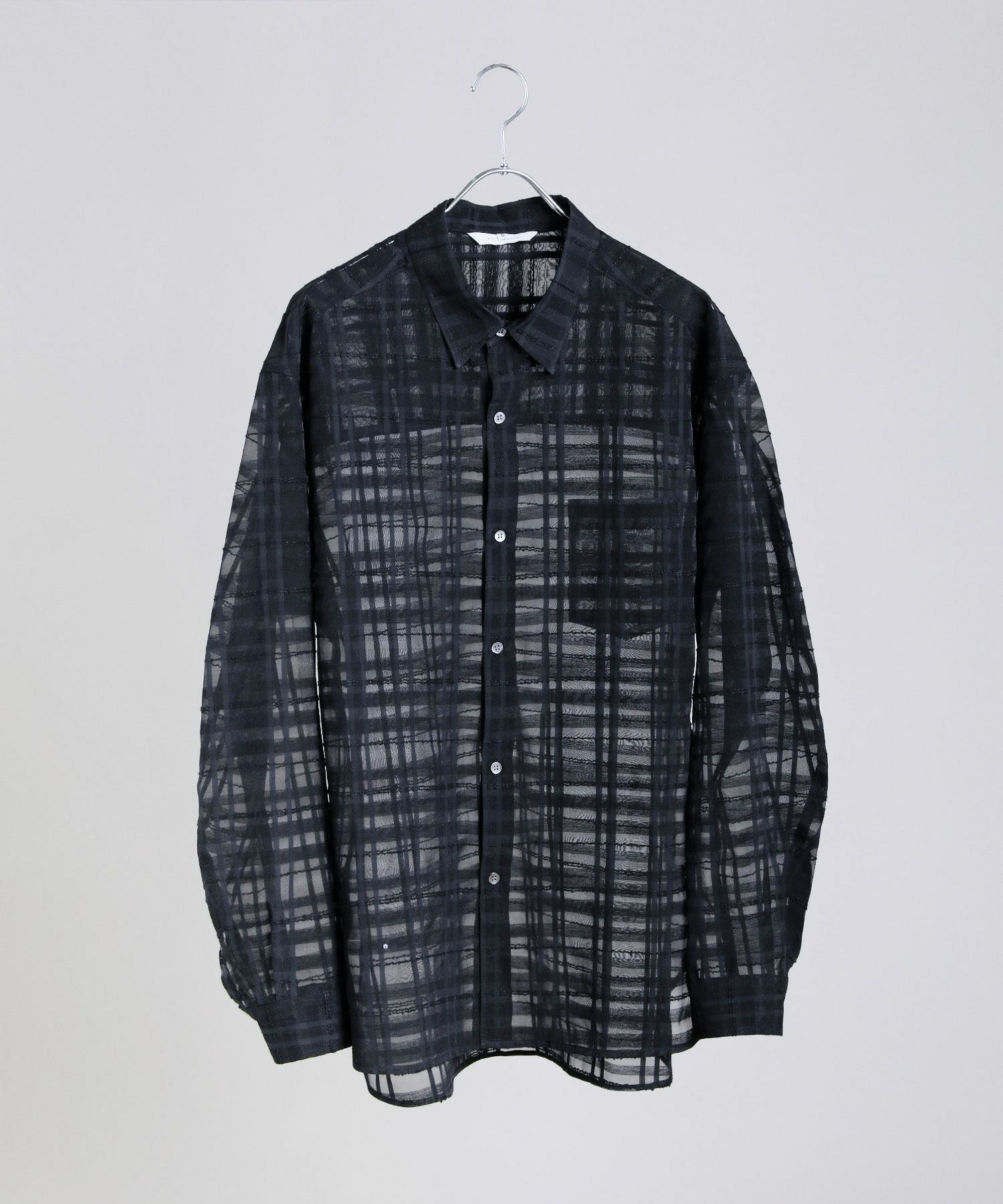 VICTIM × OPENING ACT]BLACK LACE BIG SHIRT | OPENING ACT