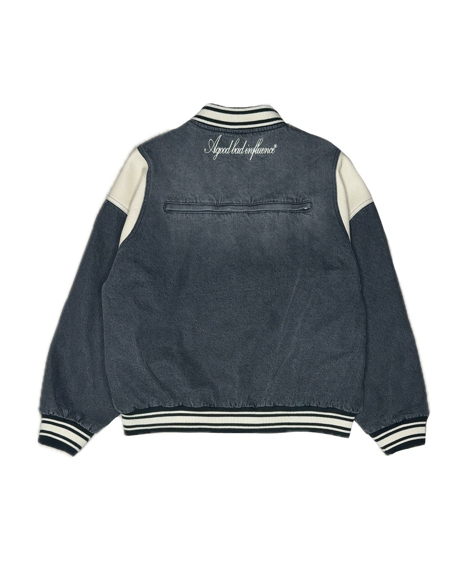 A Good Bad Influence] DENIM VARSITY JACKET | OPENING ACT