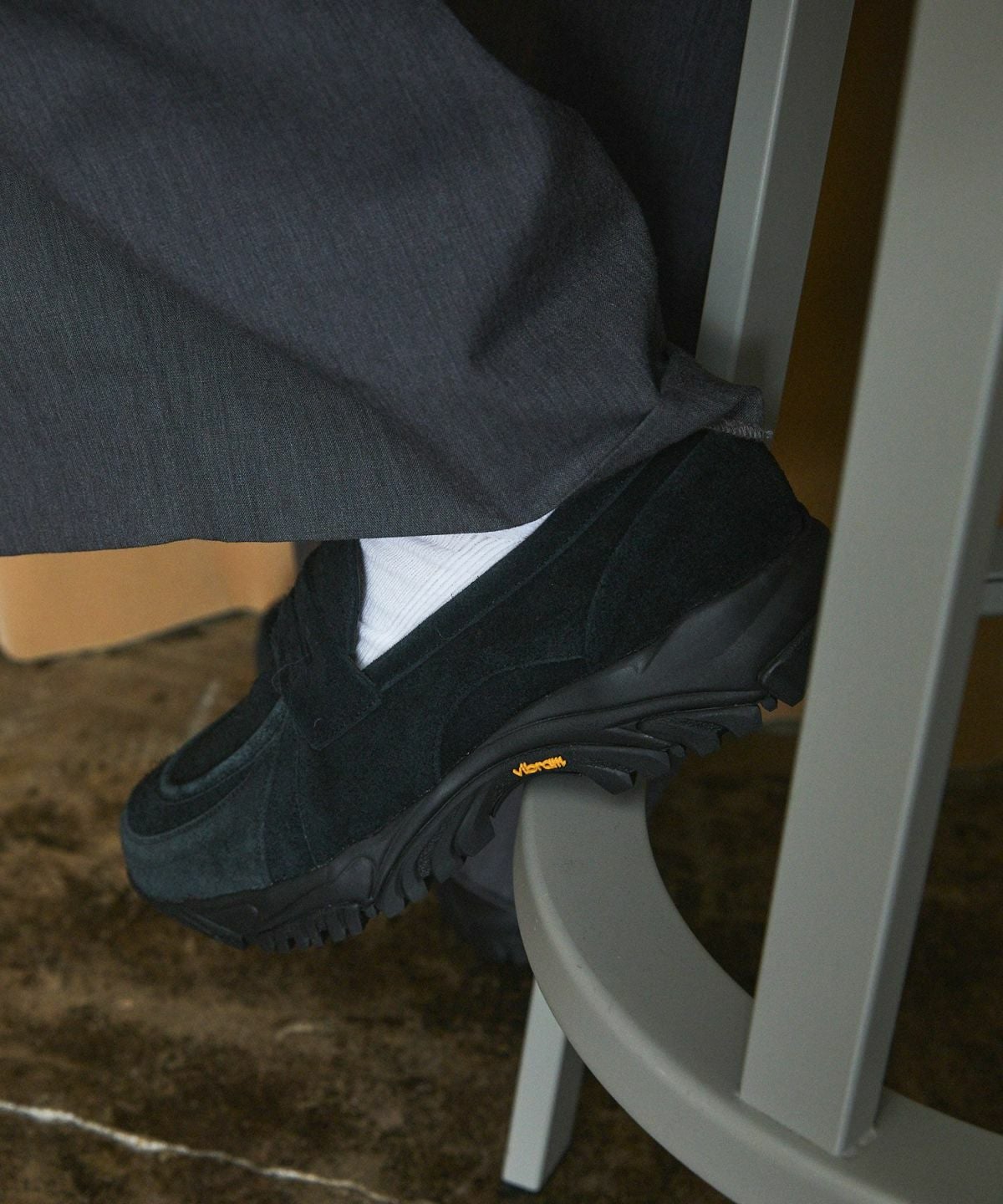 Vibram × OPENING ACT] ボリュームVIBRAMソールリアルレザースウェード