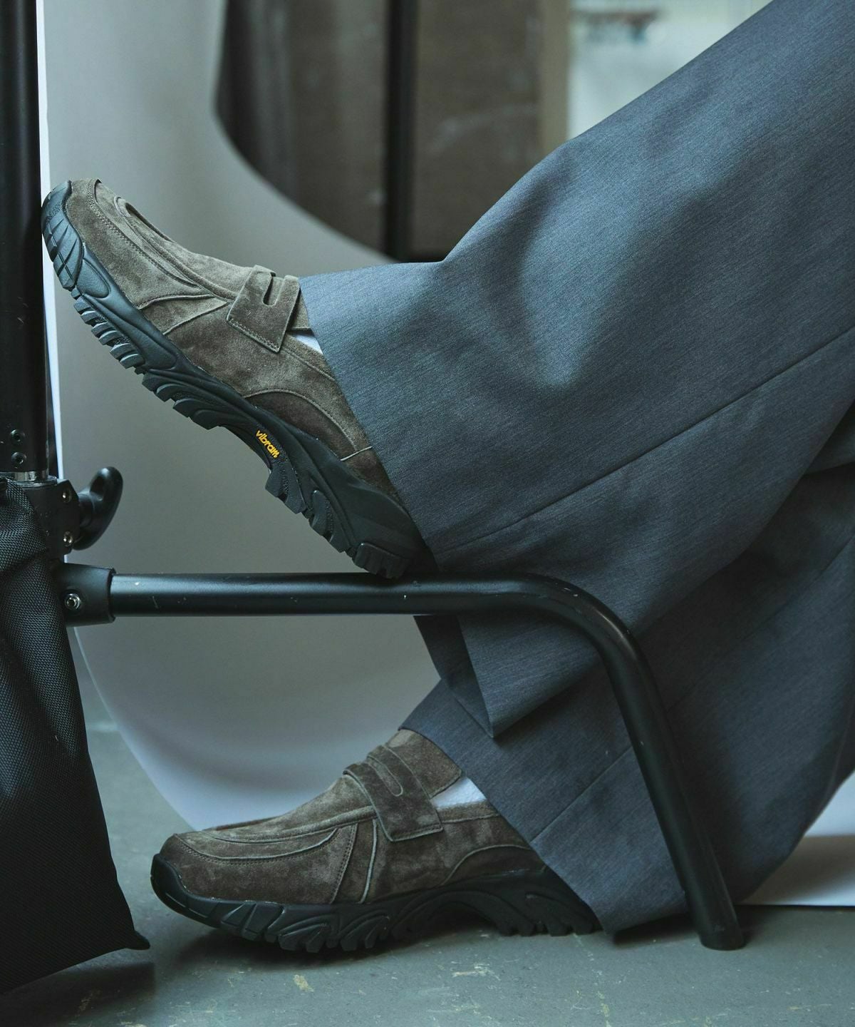 Vibram × OPENING ACT] ボリュームVIBRAMソールリアルレザースウェード