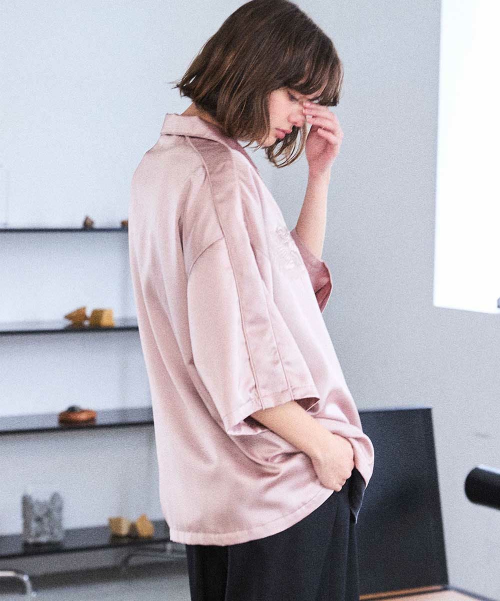 OPENING ACT] ヴィンテージ虎刺繍ハーフスリーブスカシャツ | OPENING ACT