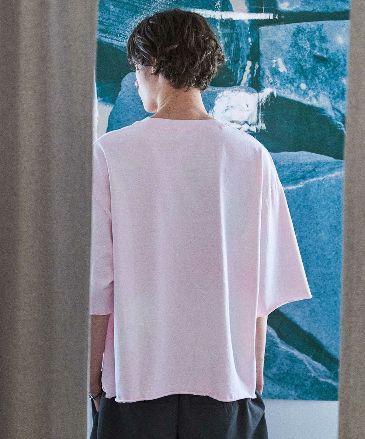OPENING ACT] ハンドブリーチカットオフハーフスリーブTシャツ