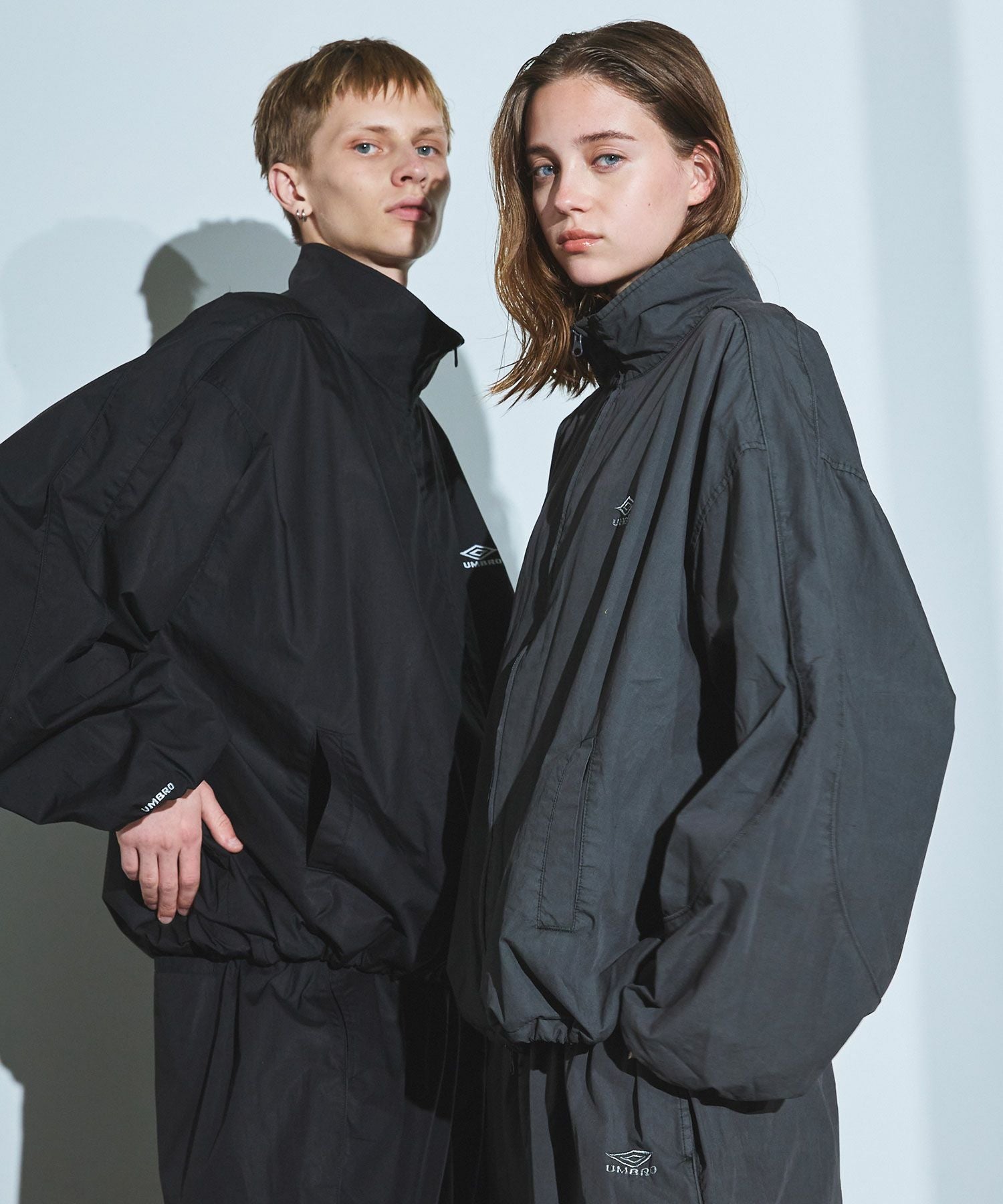 UMBRO×OPENING ACT トラックジャケット フェードブラック L UMBRO×OPENING ACT] Oversized Tracksuit Jacket | OPENING ACT
