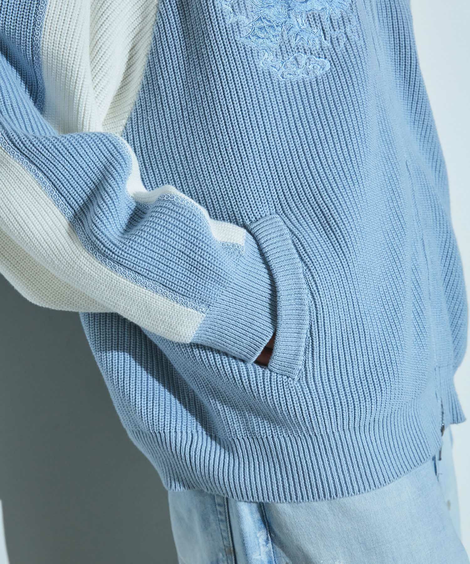 OPENING ACT] ヴィンテージ刺繍ニットスカジャン | OPENING ACT