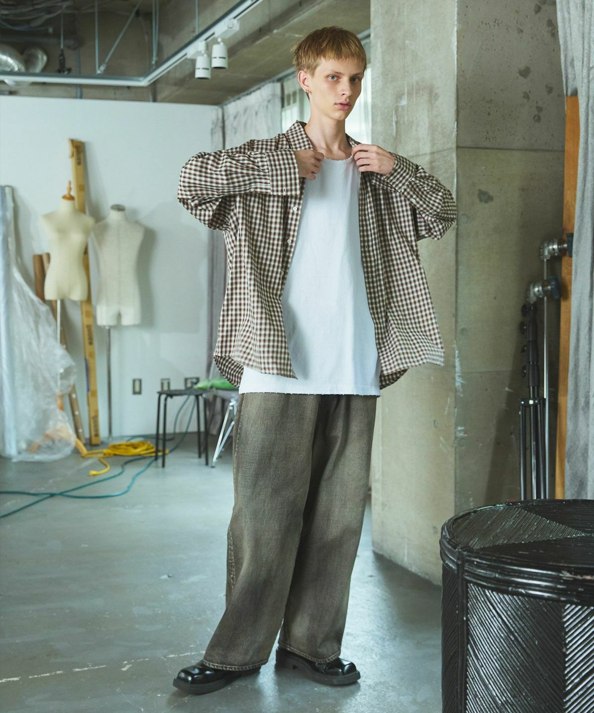 OPENING ACT] Made in Japan ヴィンテージムラ加工バギーデニムパンツ