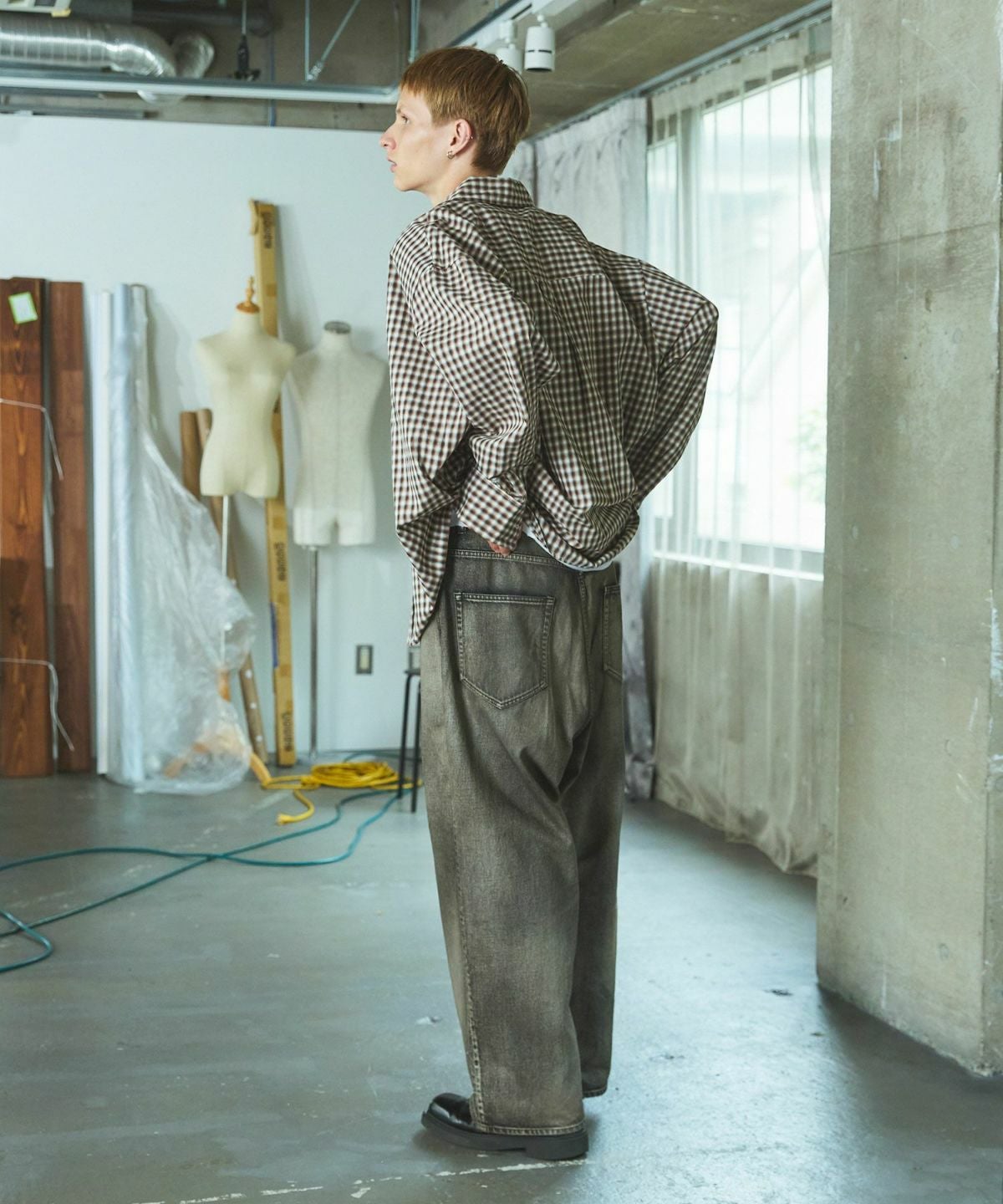 OPENING ACT] Made in Japan ヴィンテージムラ加工バギーデニムパンツ