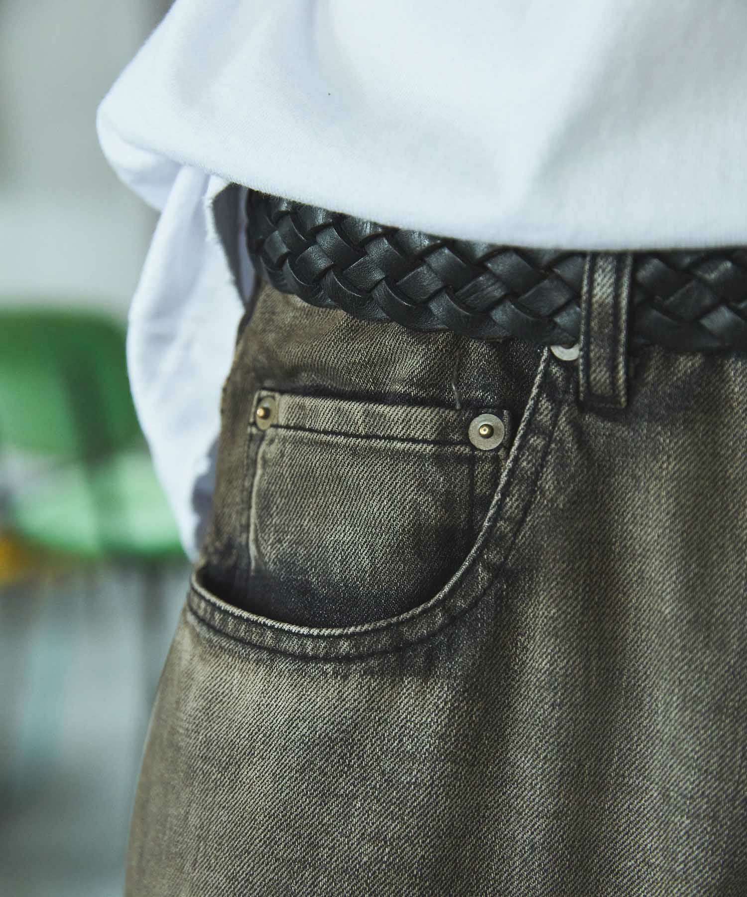 OPENING ACT] Made in Japan ヴィンテージムラ加工バギーデニムパンツ