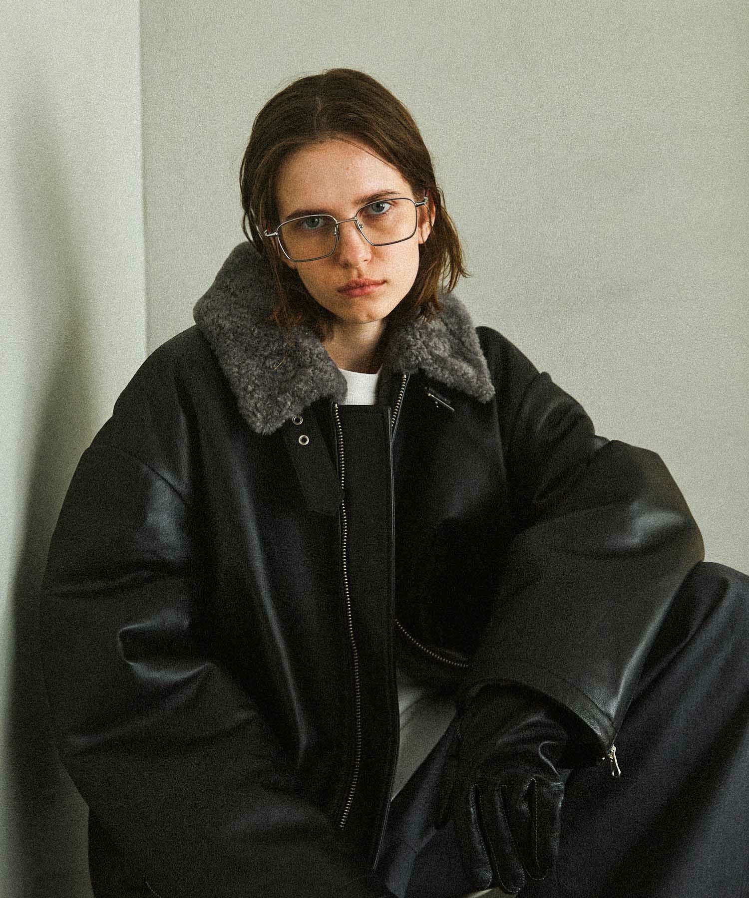 00s アーカイブEKAM ハイネックレザージャケットvkei opium風 EKAM Lambskin Leather Rider Jacket | Early 2000s Archive – DRIEW