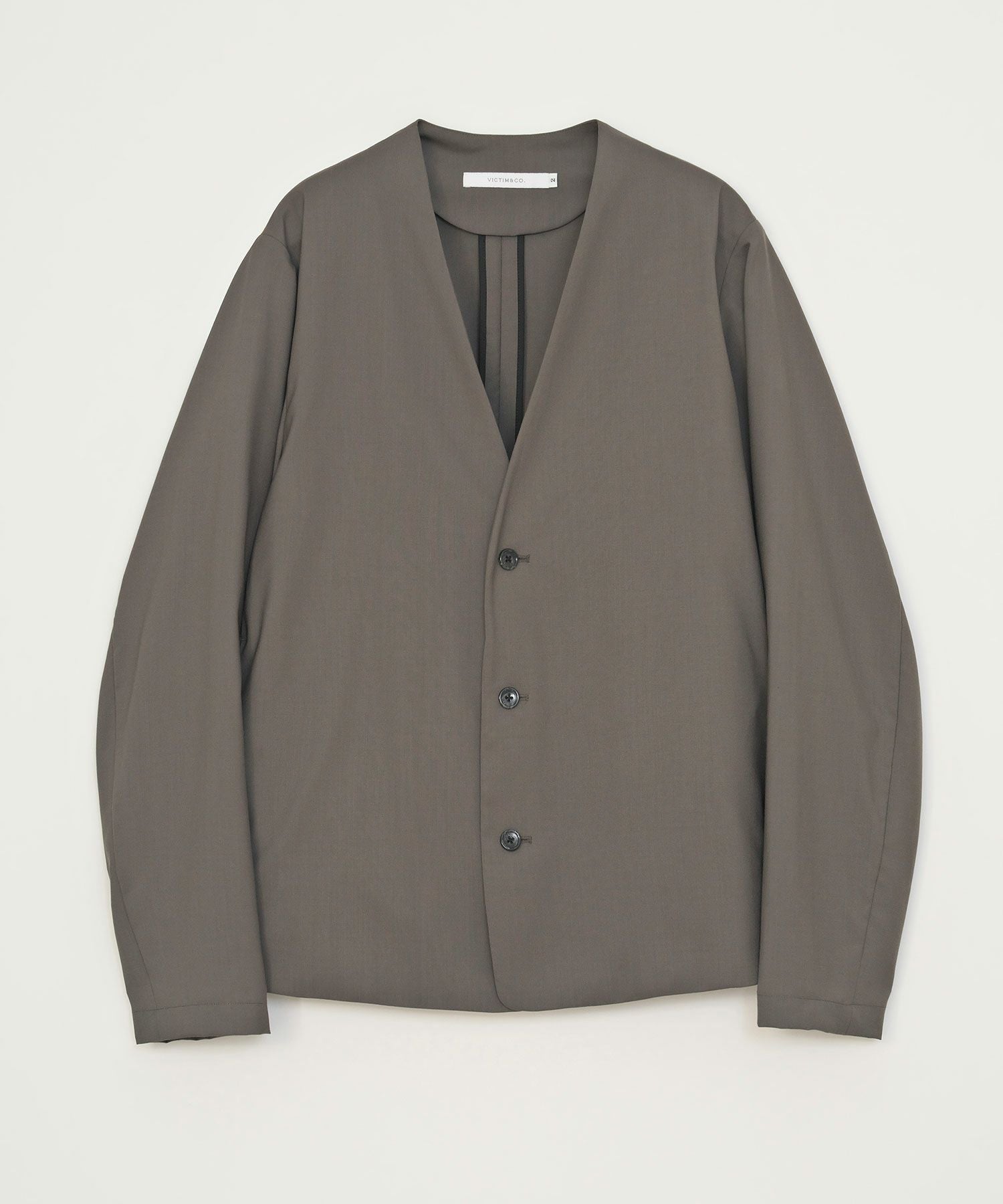 VICTIM] COLLARLESS WOOL JACKET | OPENING ACT