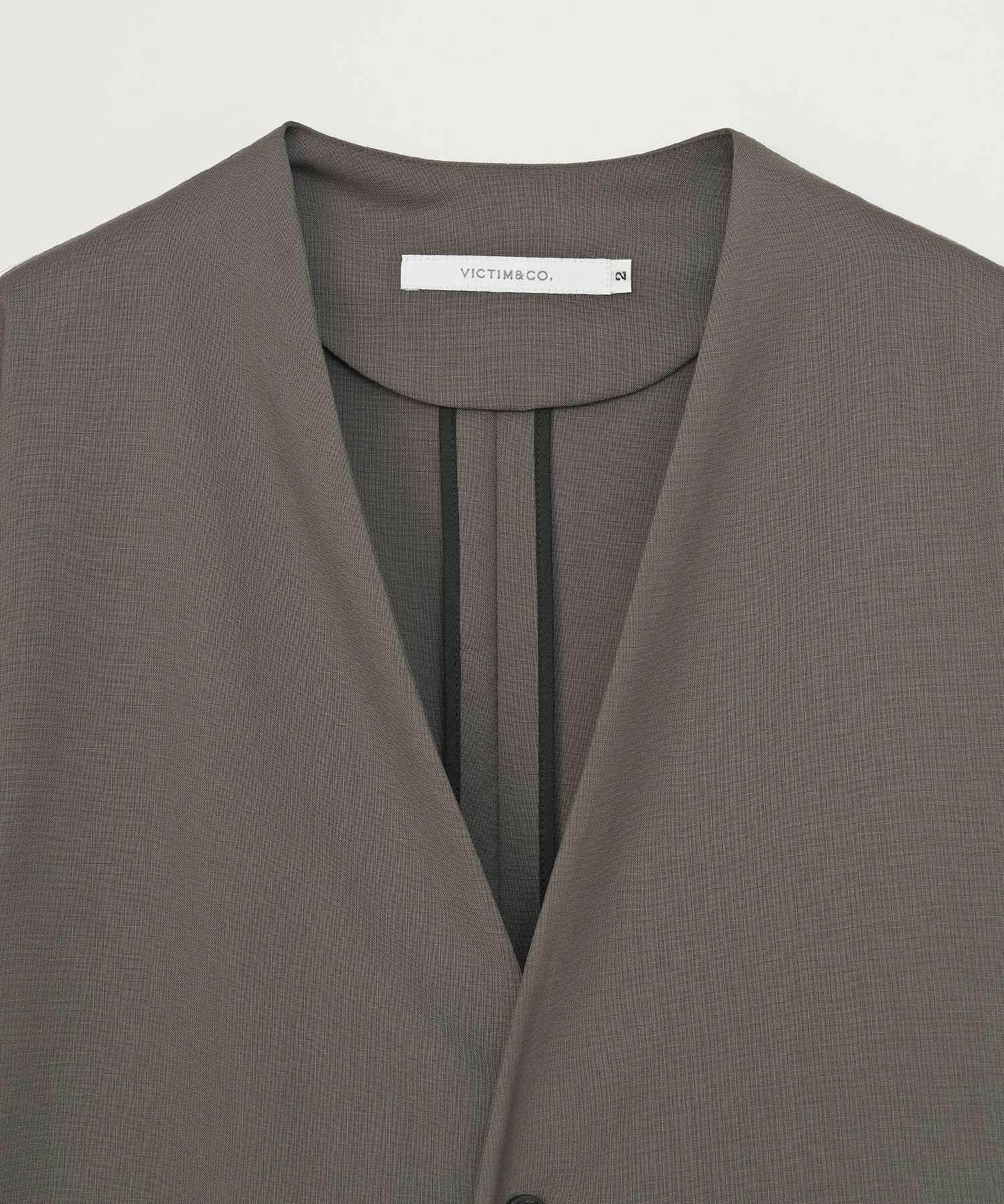 VICTIM] COLLARLESS WOOL JACKET | OPENING ACT