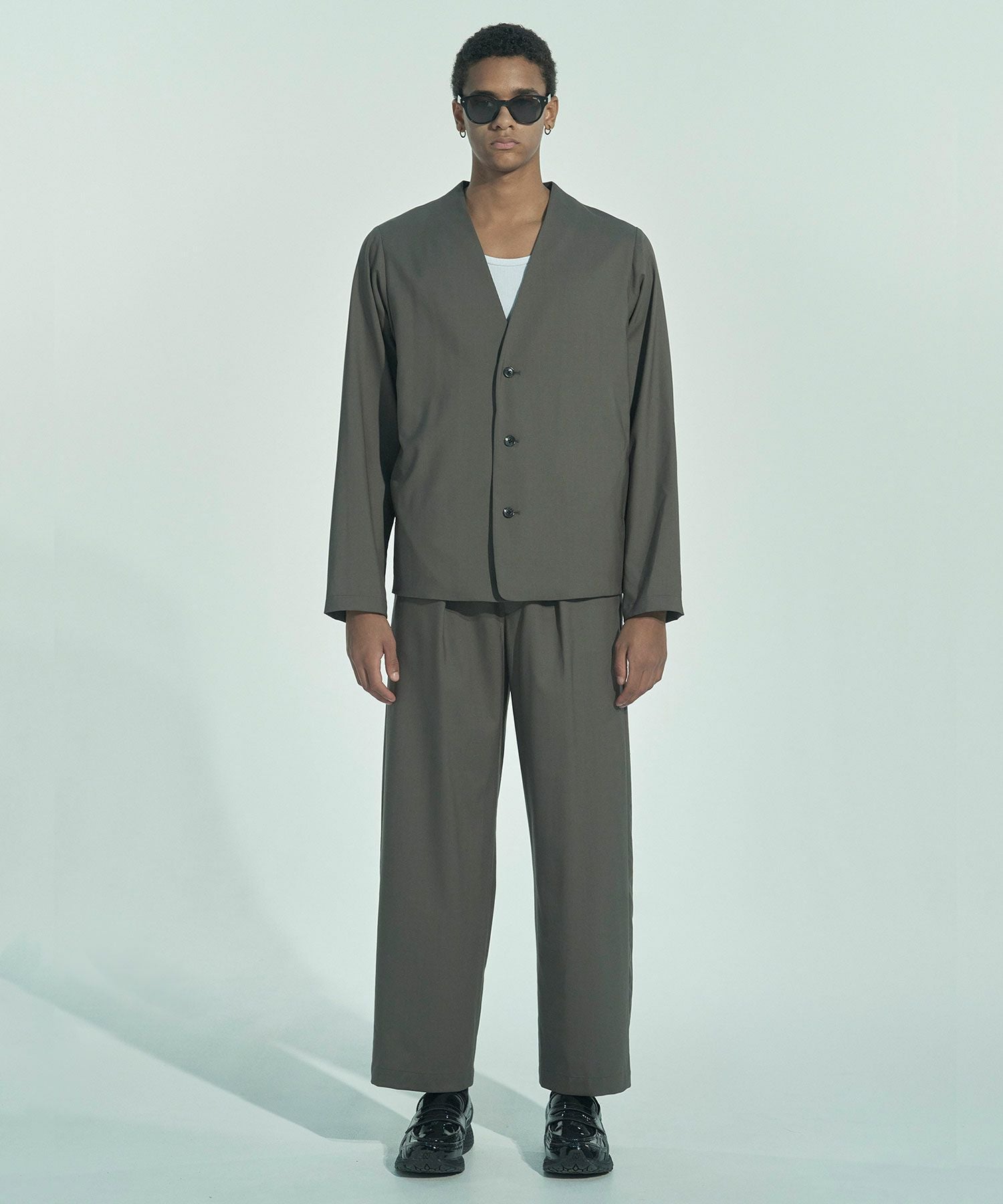 VICTIM] COLLARLESS WOOL JACKET | OPENING ACT