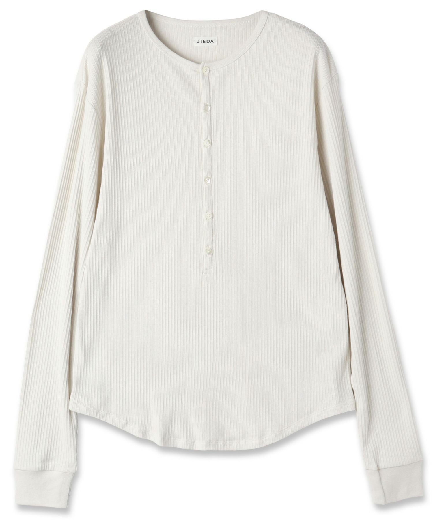 JieDa] VINTAGE LIGHT RIB HENRY NECK LS | OPENING ACT