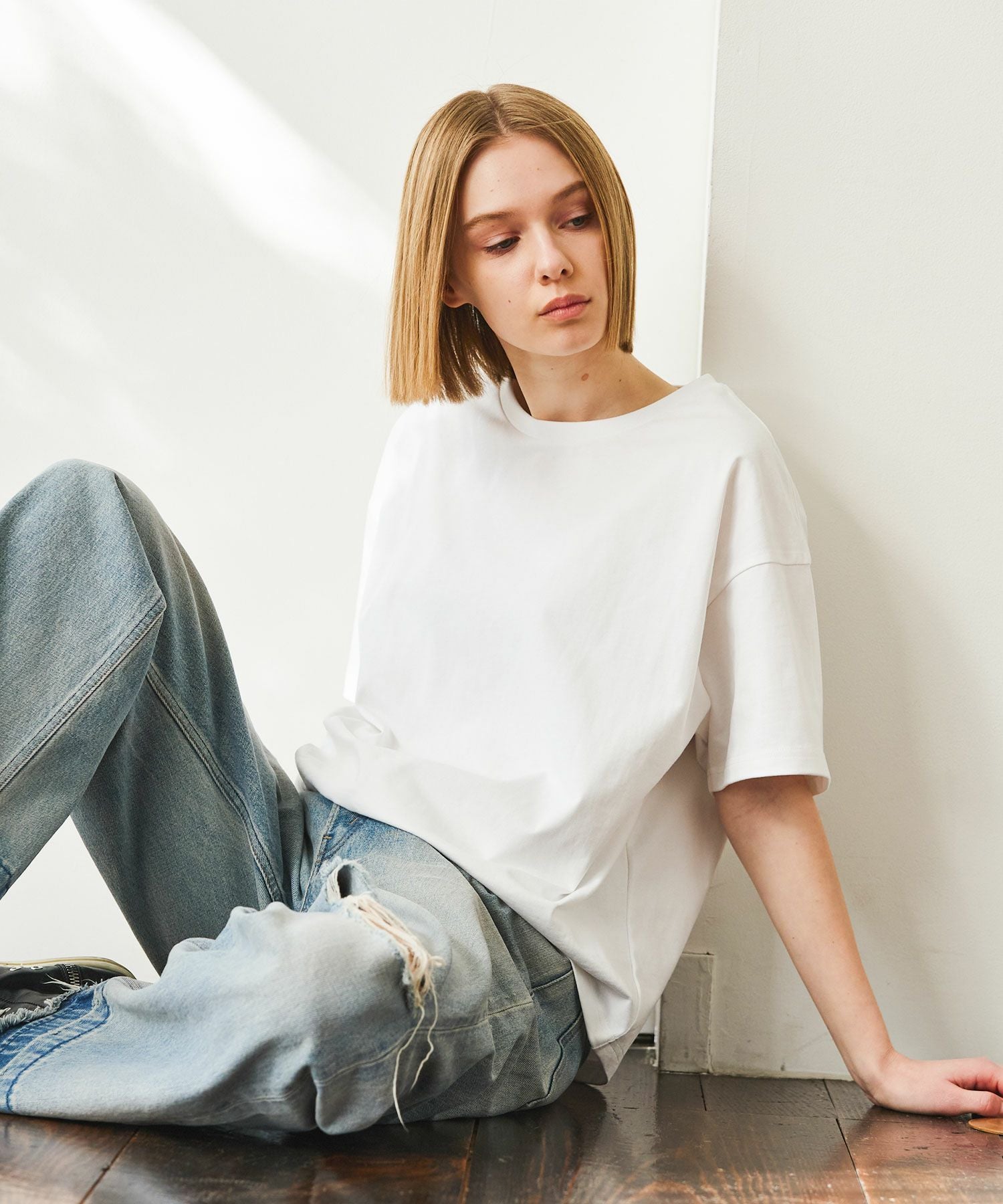 FRUIT OF THE LOOM × OPENING ACT] エッセンシャルクルーネックTシャツ