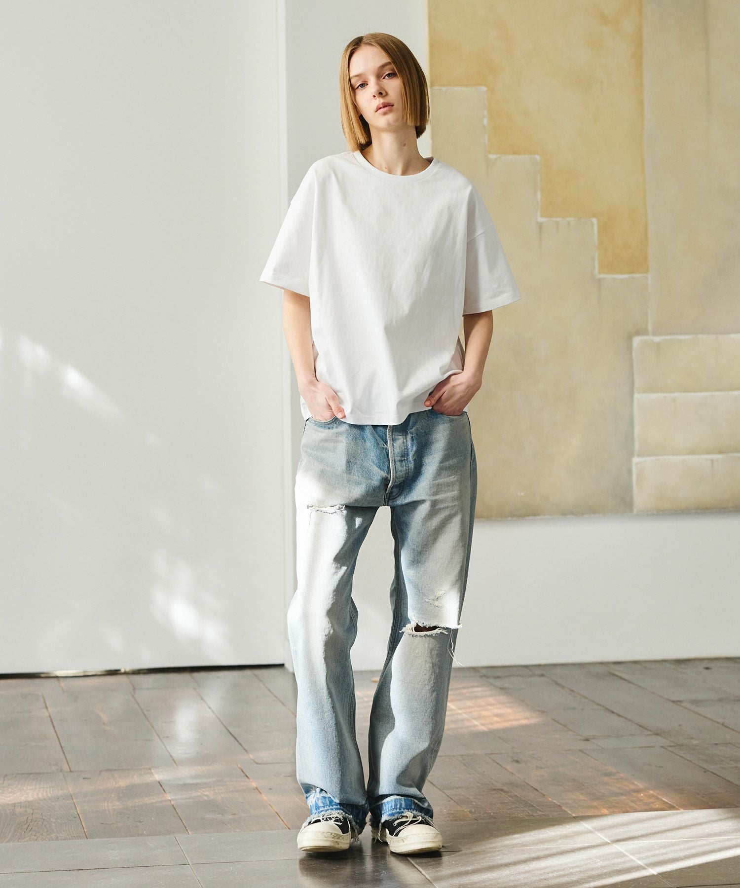 FRUIT OF THE LOOM × OPENING ACT] エッセンシャルクルーネックTシャツ