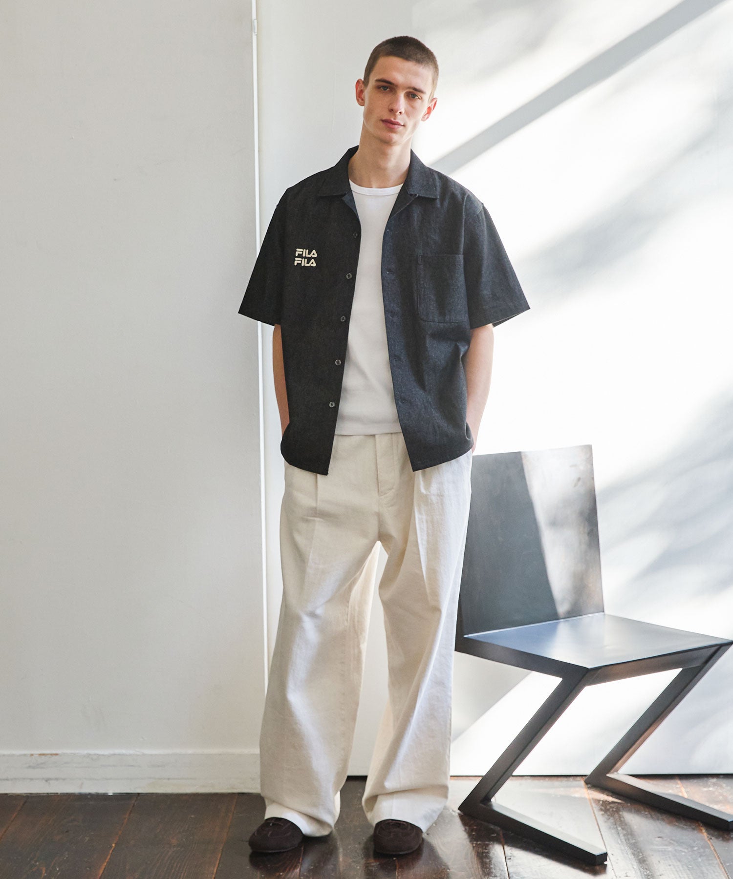 新品CLOTH &amp; CROSS coffeeTシャツ L】【カタログ掲載・ウォッシャブル】クリアゼブラプリントカットソー