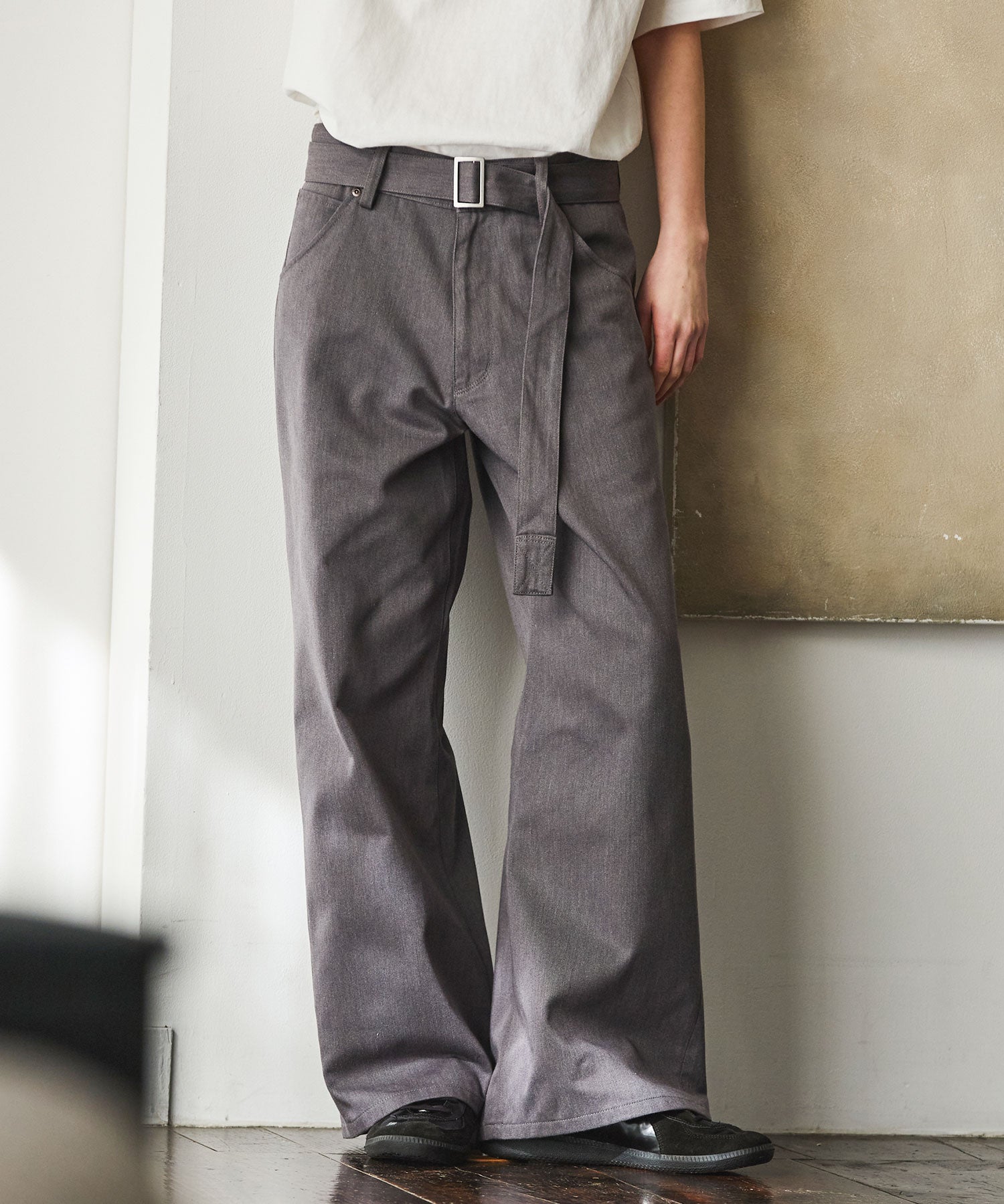 Dickies×OPENING ACT] ベルト付きツイストシームワイドTCツイルワーク