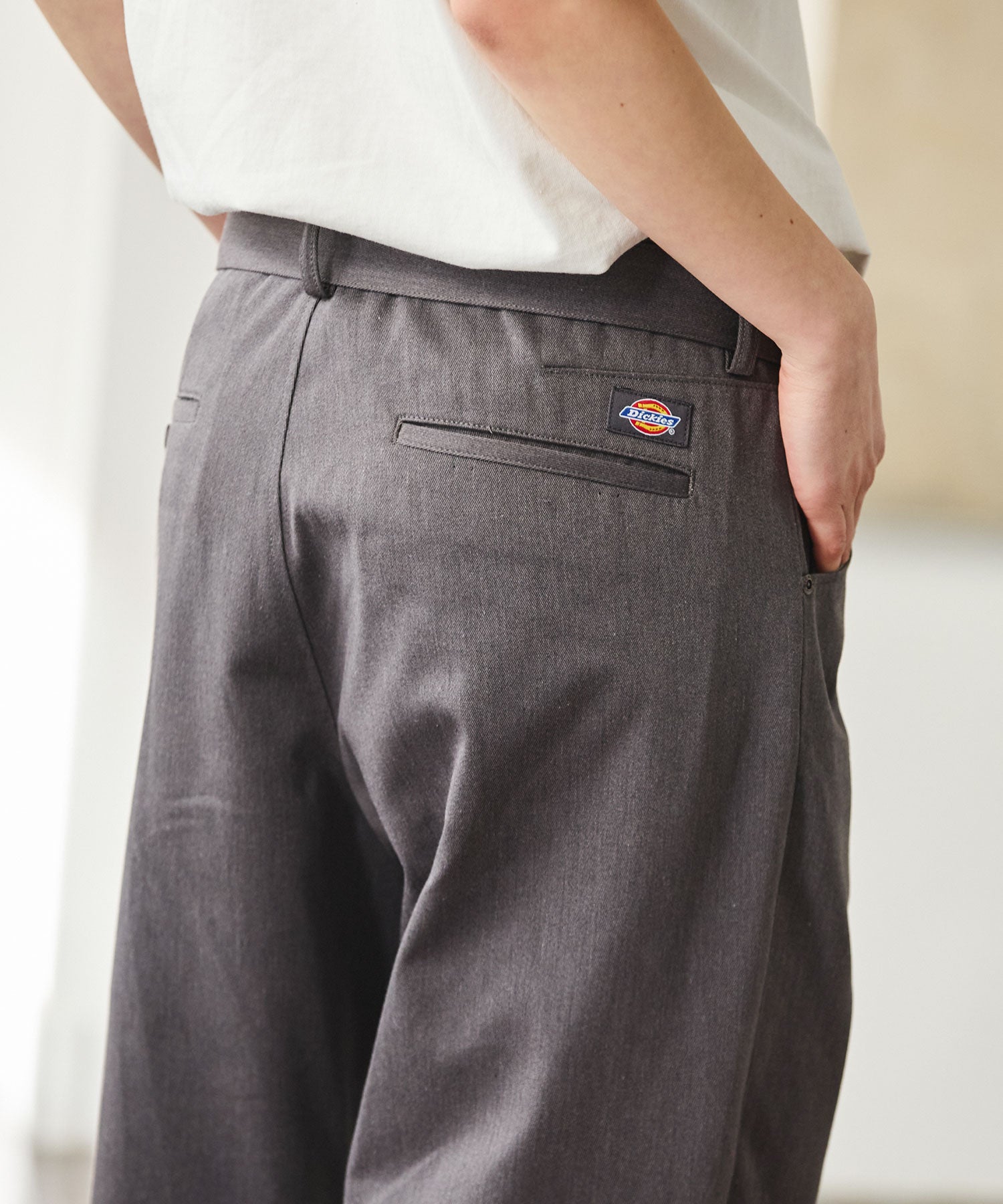 Dickies×OPENING ACT] ベルト付きツイストシームワイドTCツイルワーク