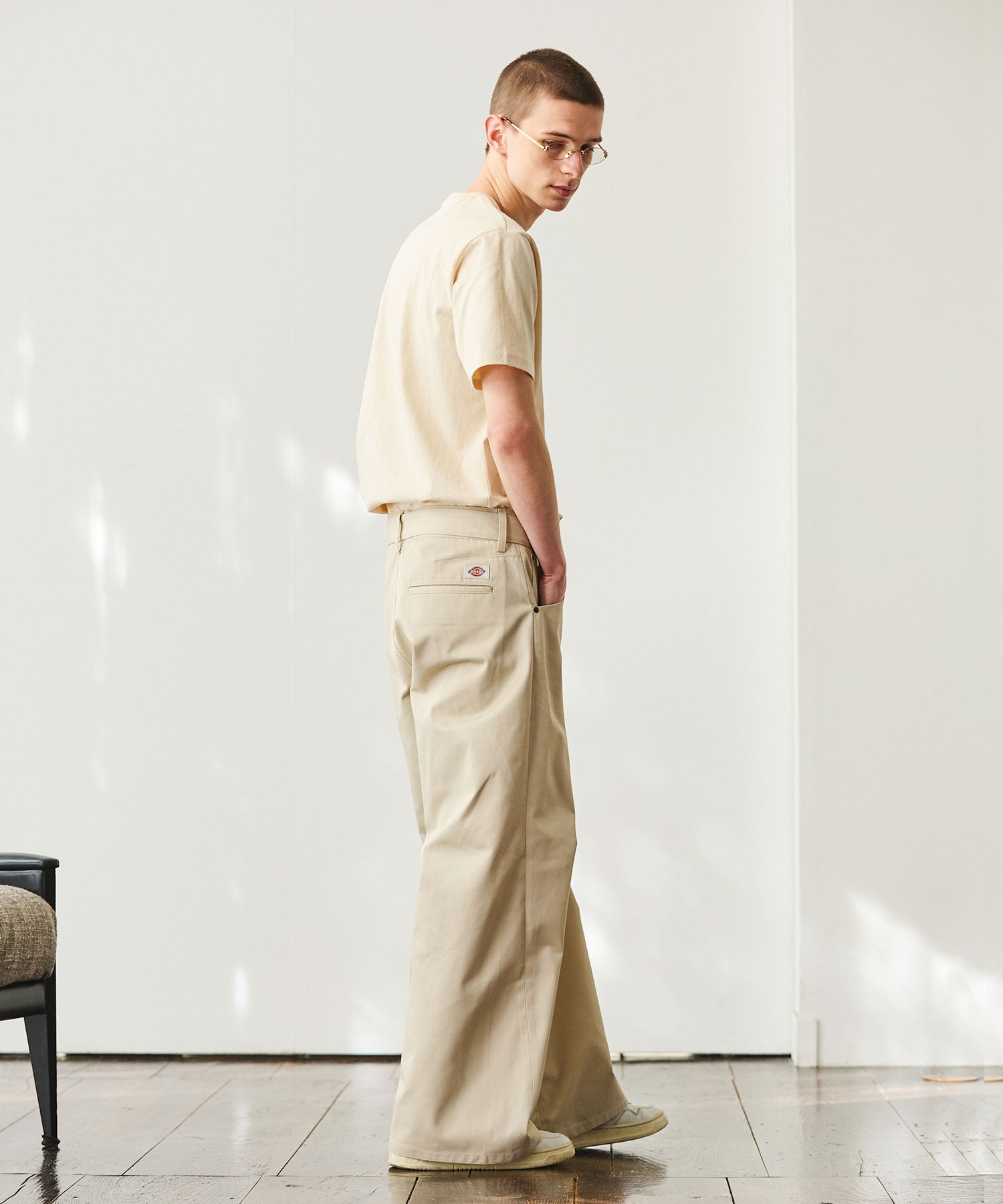 Dickies×OPENING ACT] ベルト付きツイストシームワイドTCツイルワーク
