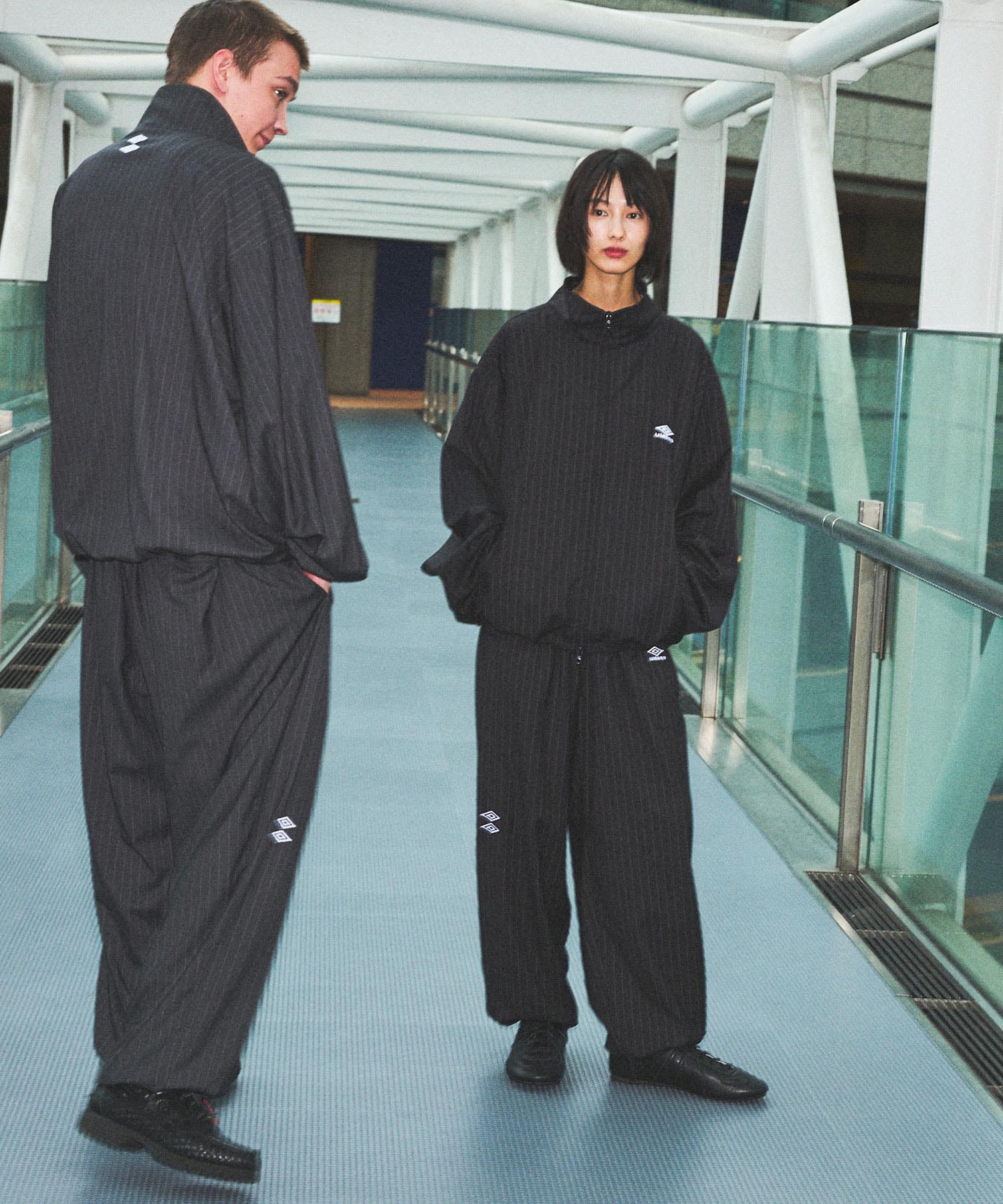 UMBRO×OPENING ACT] Oversized Stripe Tracksuit Jacket 〓予約販売・9