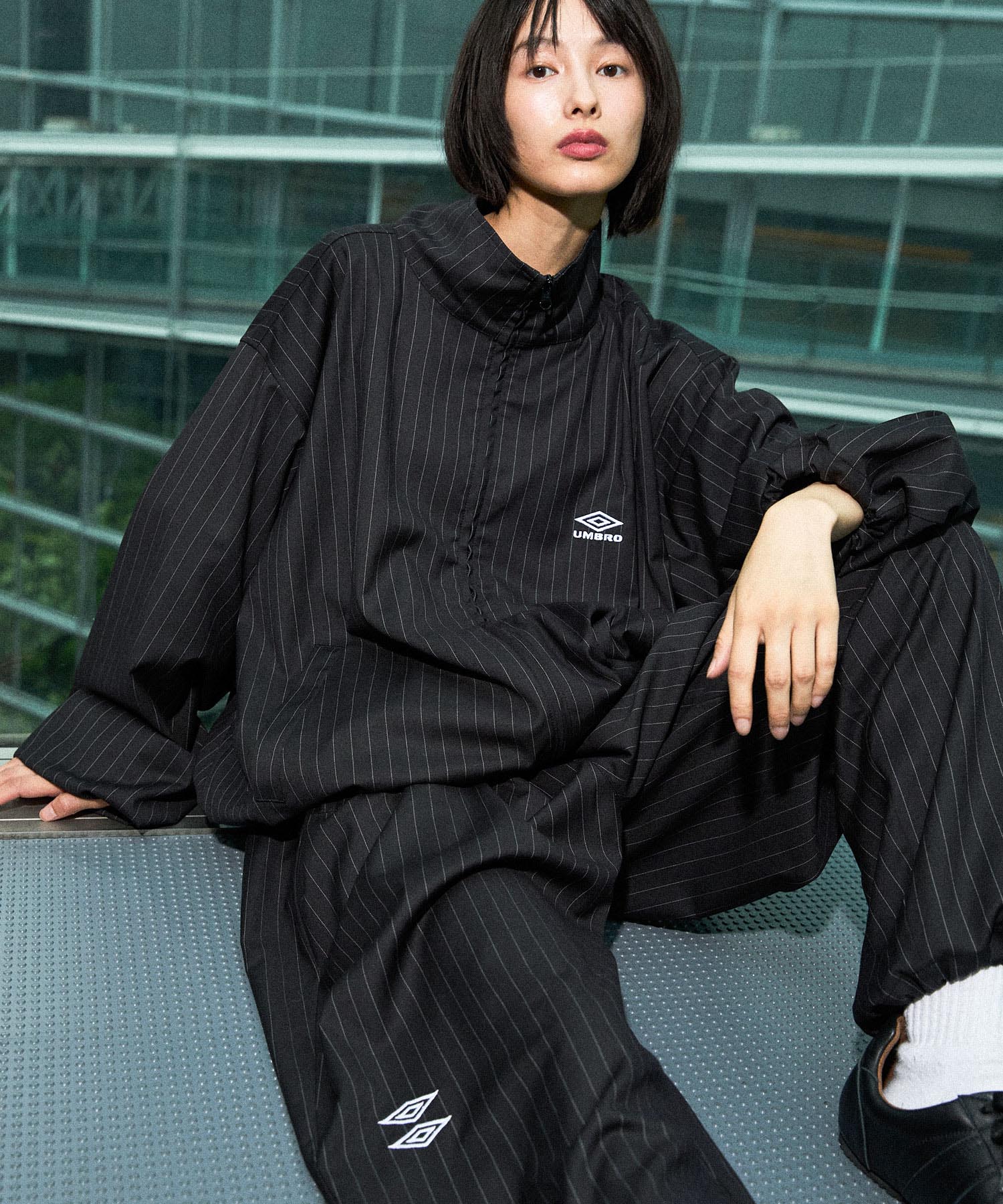 UMBRO×OPENING ACT] Oversized Stripe Tracksuit Jacket 〓予約販売・9