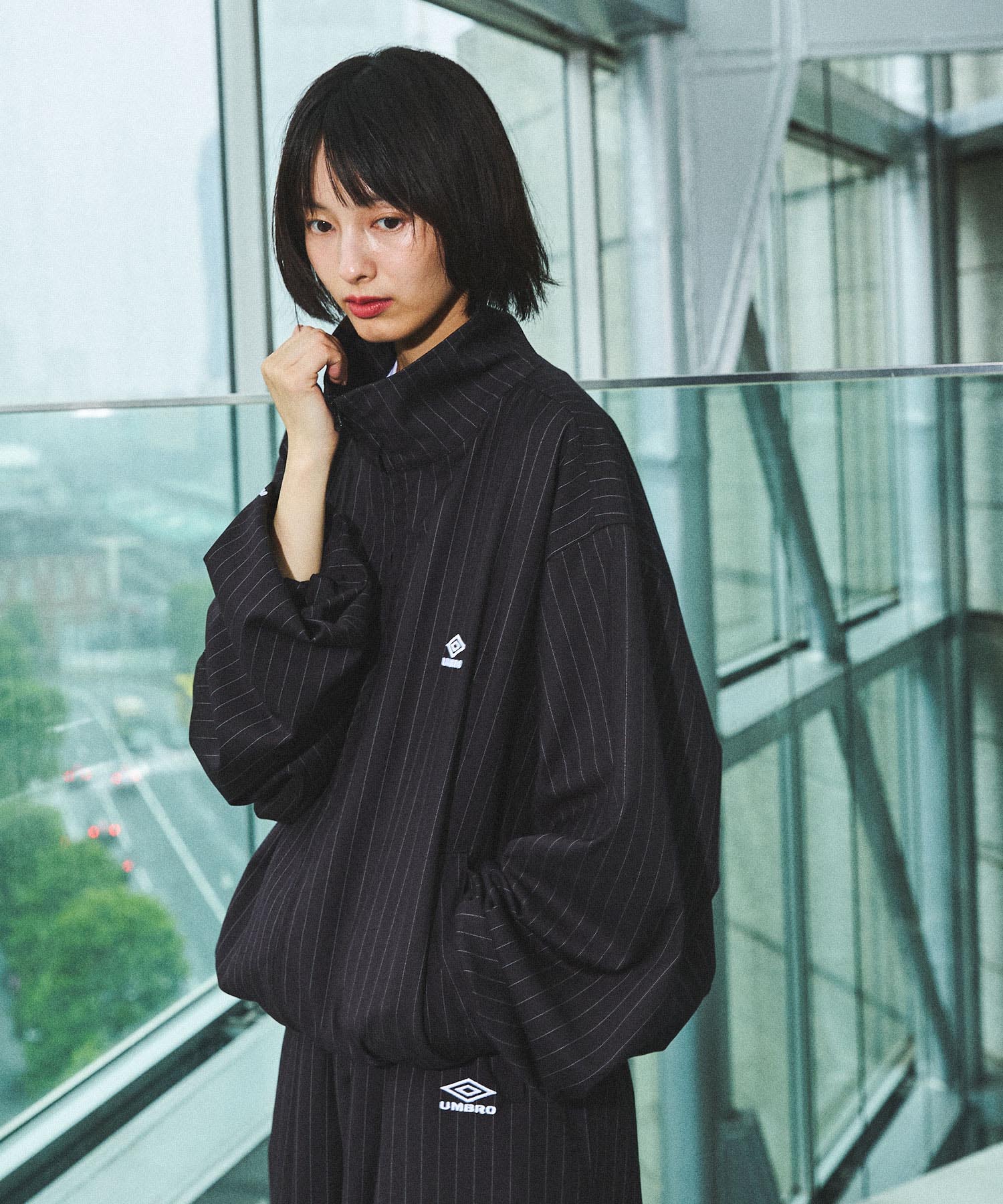 UMBRO×OPENING ACT] Oversized Stripe Tracksuit Jacket 〓予約販売・9