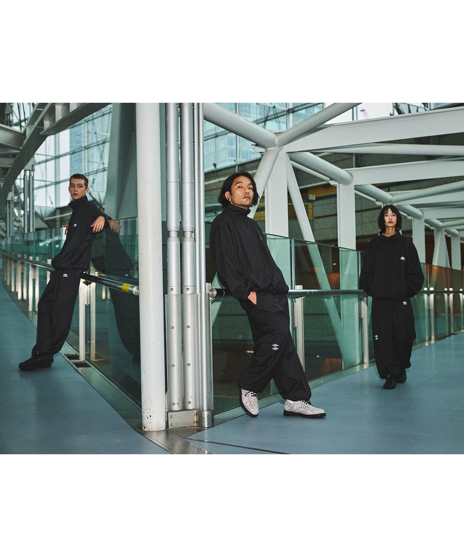 UMBRO×OPENING ACT] Stripe Baggy Track Pants 〓予約販売・9月下旬