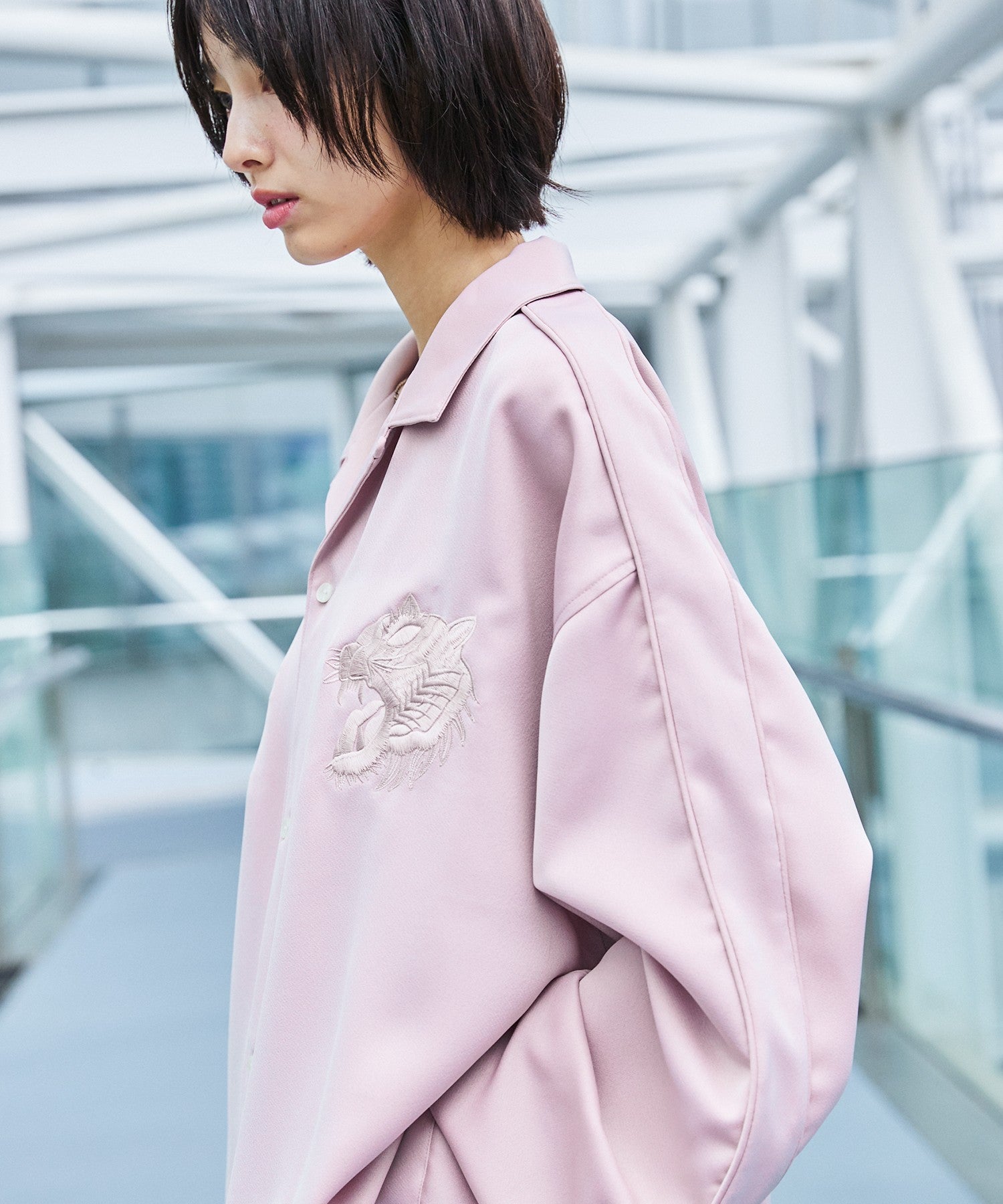 OPENING ACT] ヴィンテージ虎刺繍オープンカラースカシャツ 〓予約販売