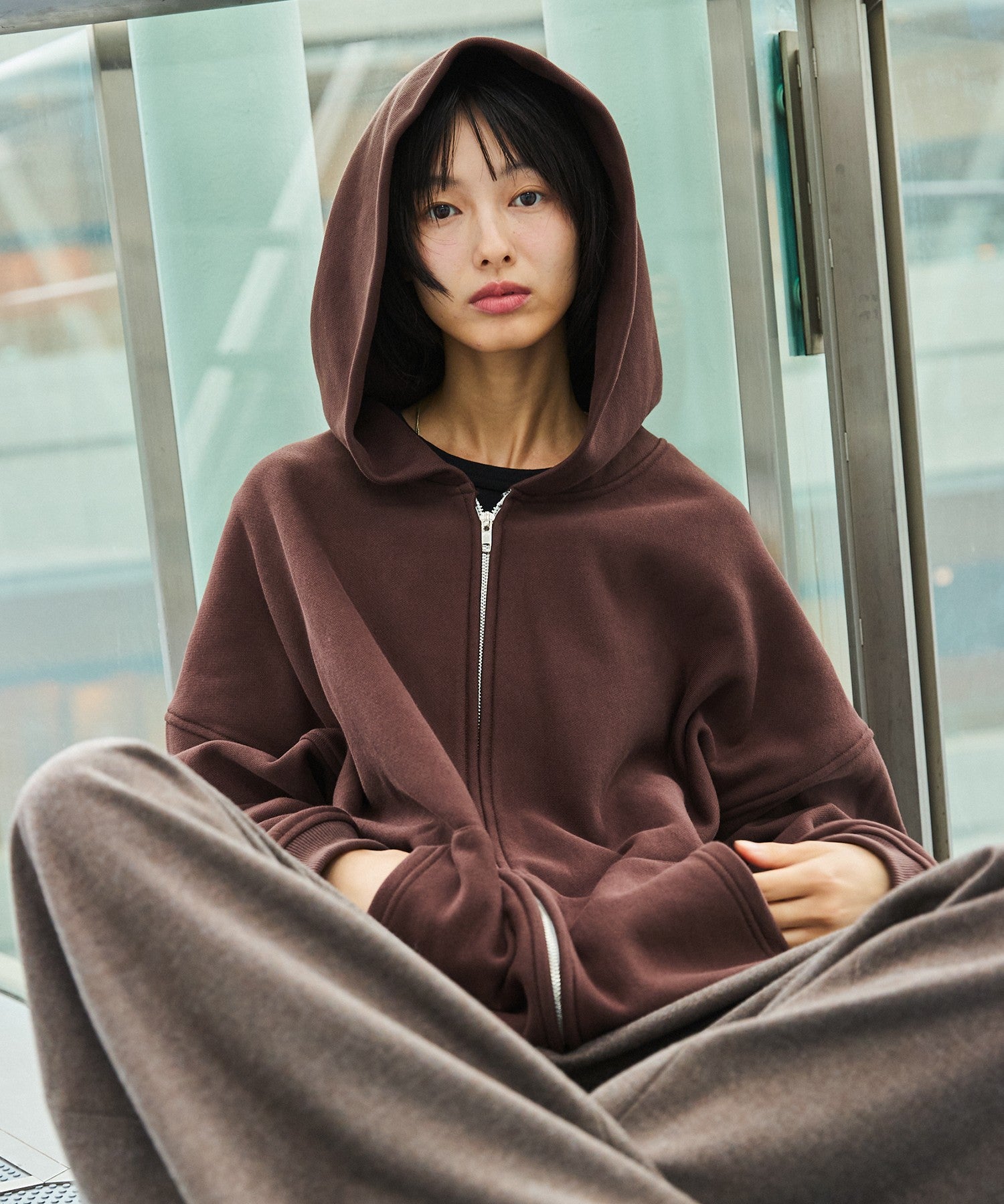 OPENING ACT] ショートレングスジップアップパーカー 〓予約販売・9月