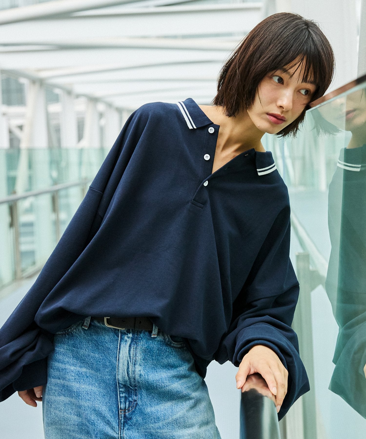 OPENING ACT] ボリュームスリ鹿の子ーブポロシャツ 〓予約販売・9月