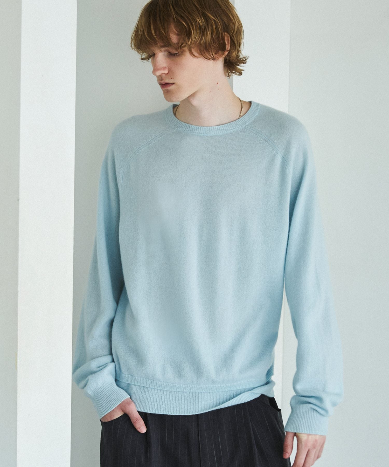 OPENING ACT] PURE CASHMERE 100% CREW NECK KNIT 〓予約販売・10月