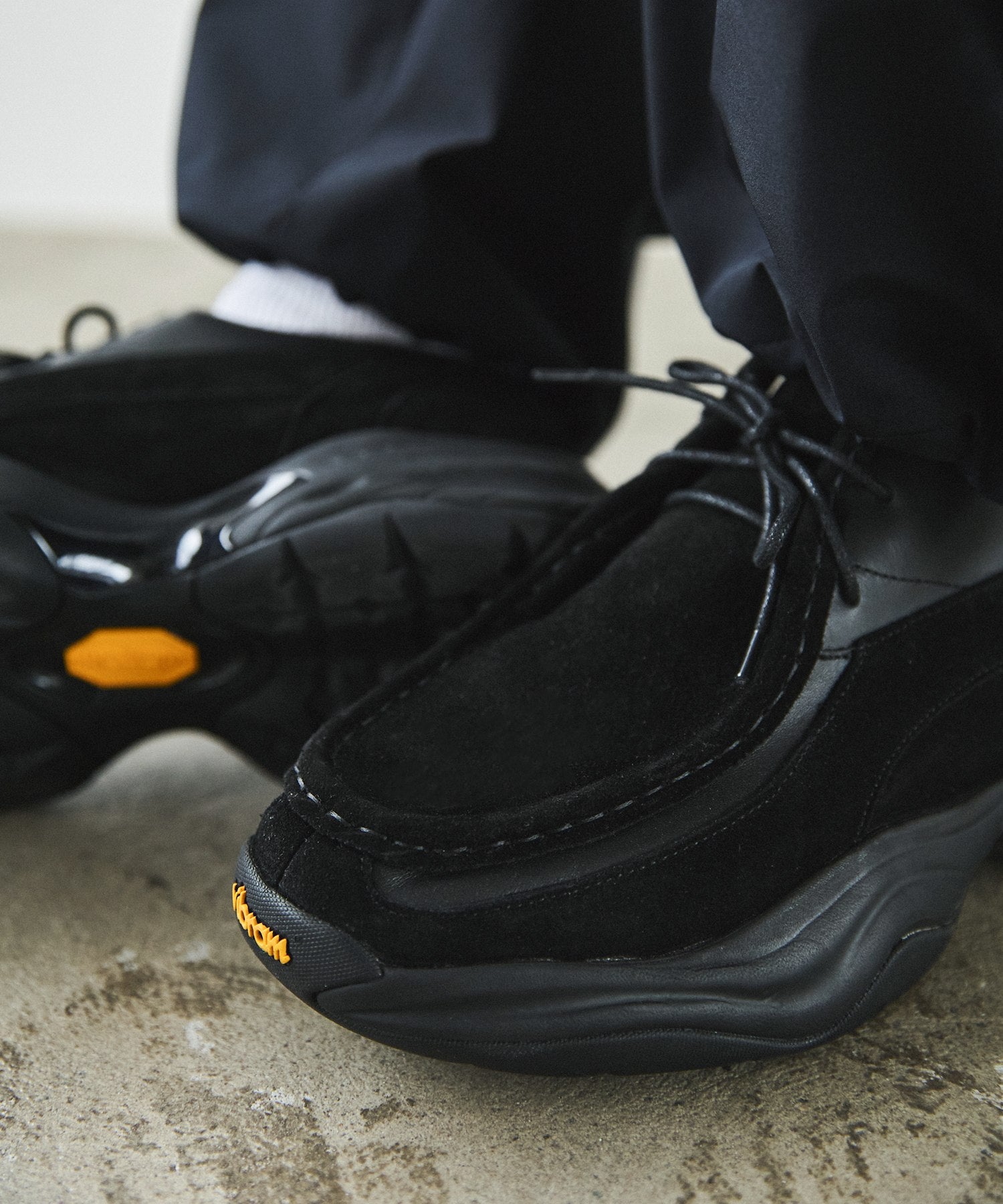 VIBRAM×OPENING ACT] ボリュームVIBRAMソールリアルレザーモカシン